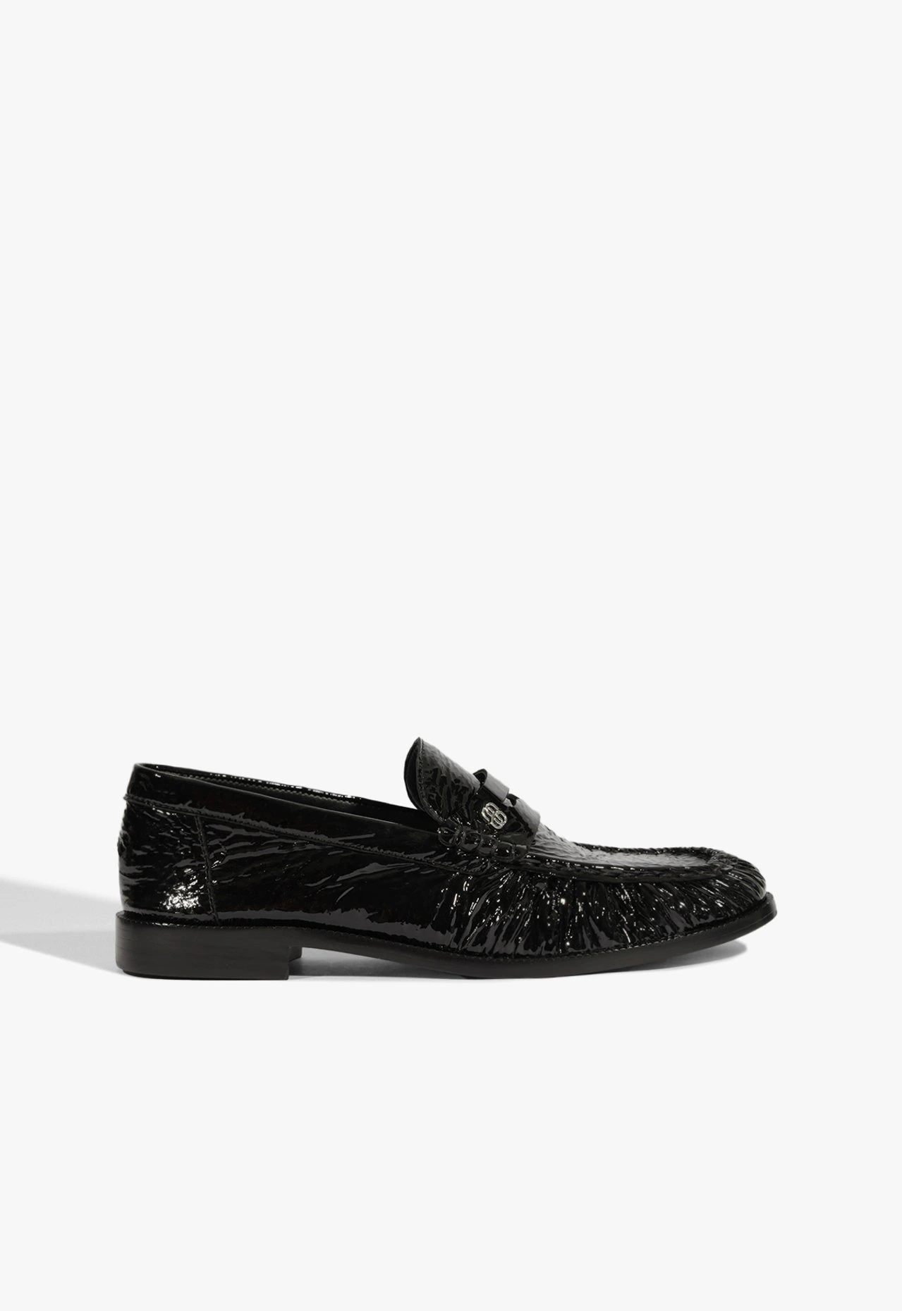 Mocassim Verniz Glossy Couro Preto