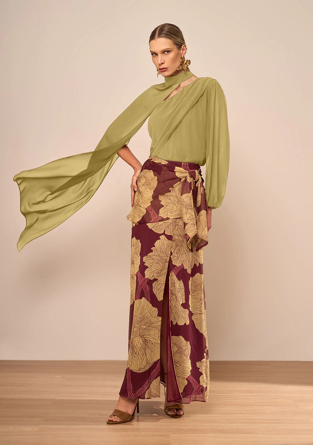Blusa Um Ombro Só Carmélia Amarelo
