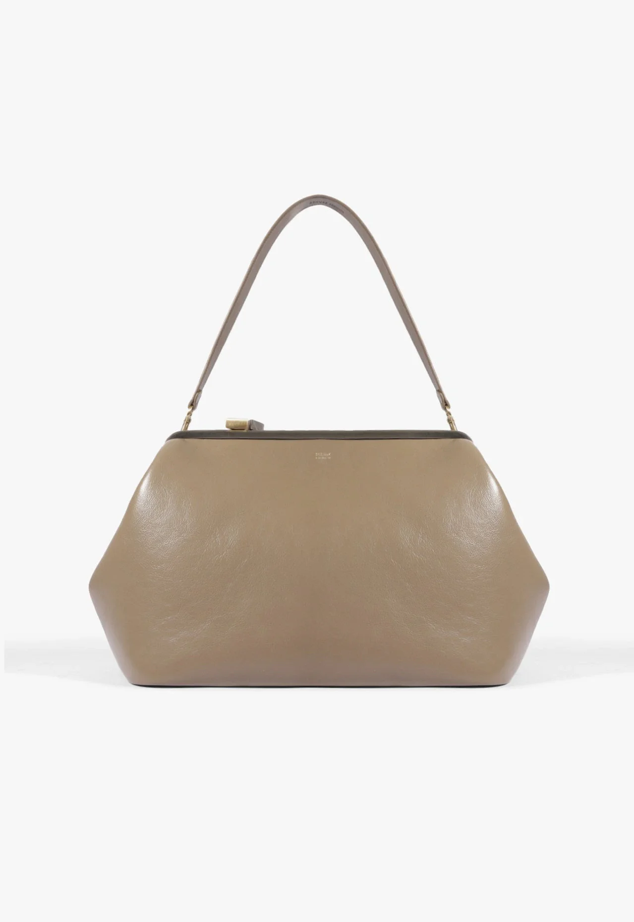 Bolsa Clutch Grande Soho Couro Cinza