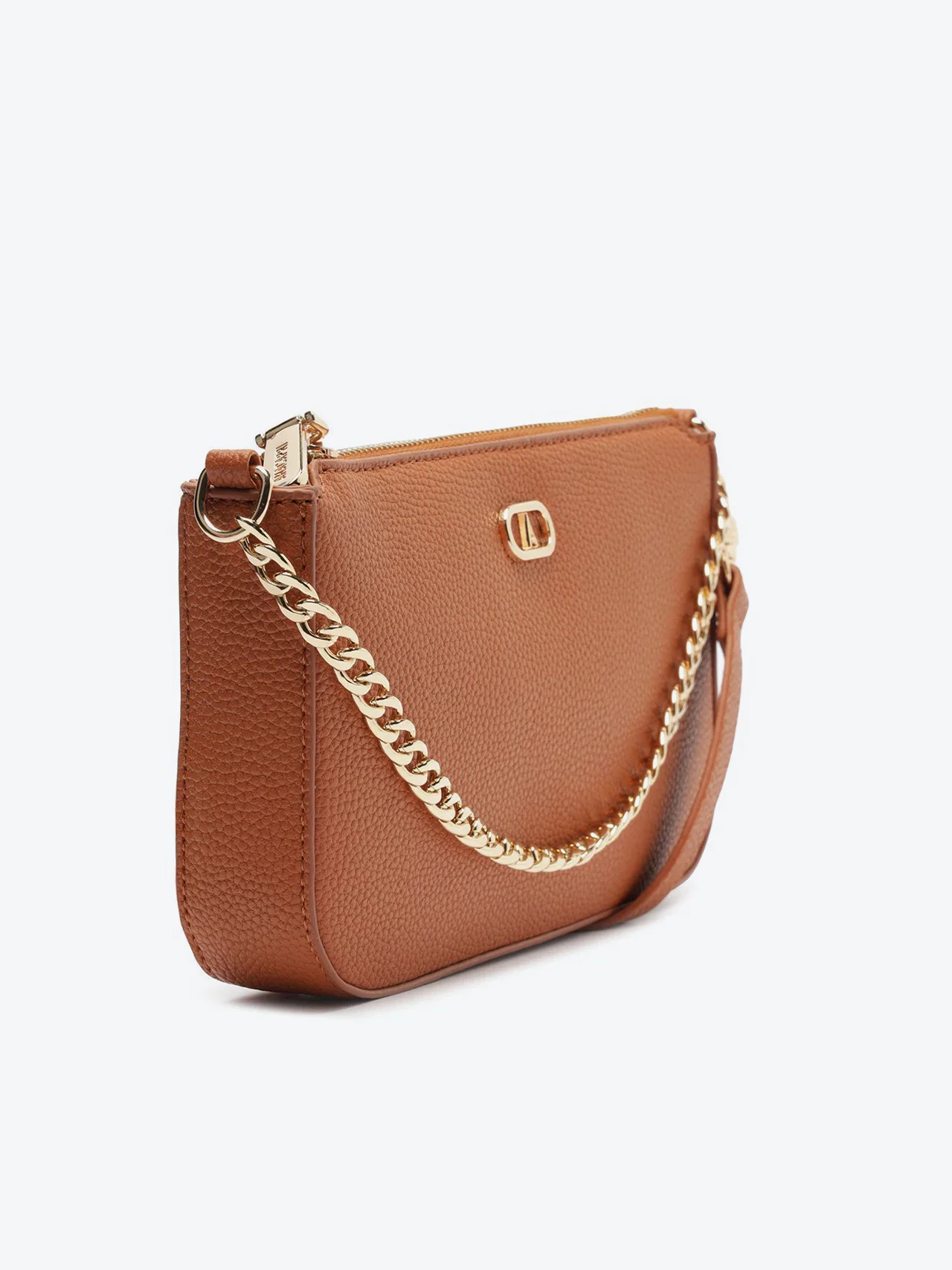 Bolsa Tiracolo Pequena Corrente Marrom