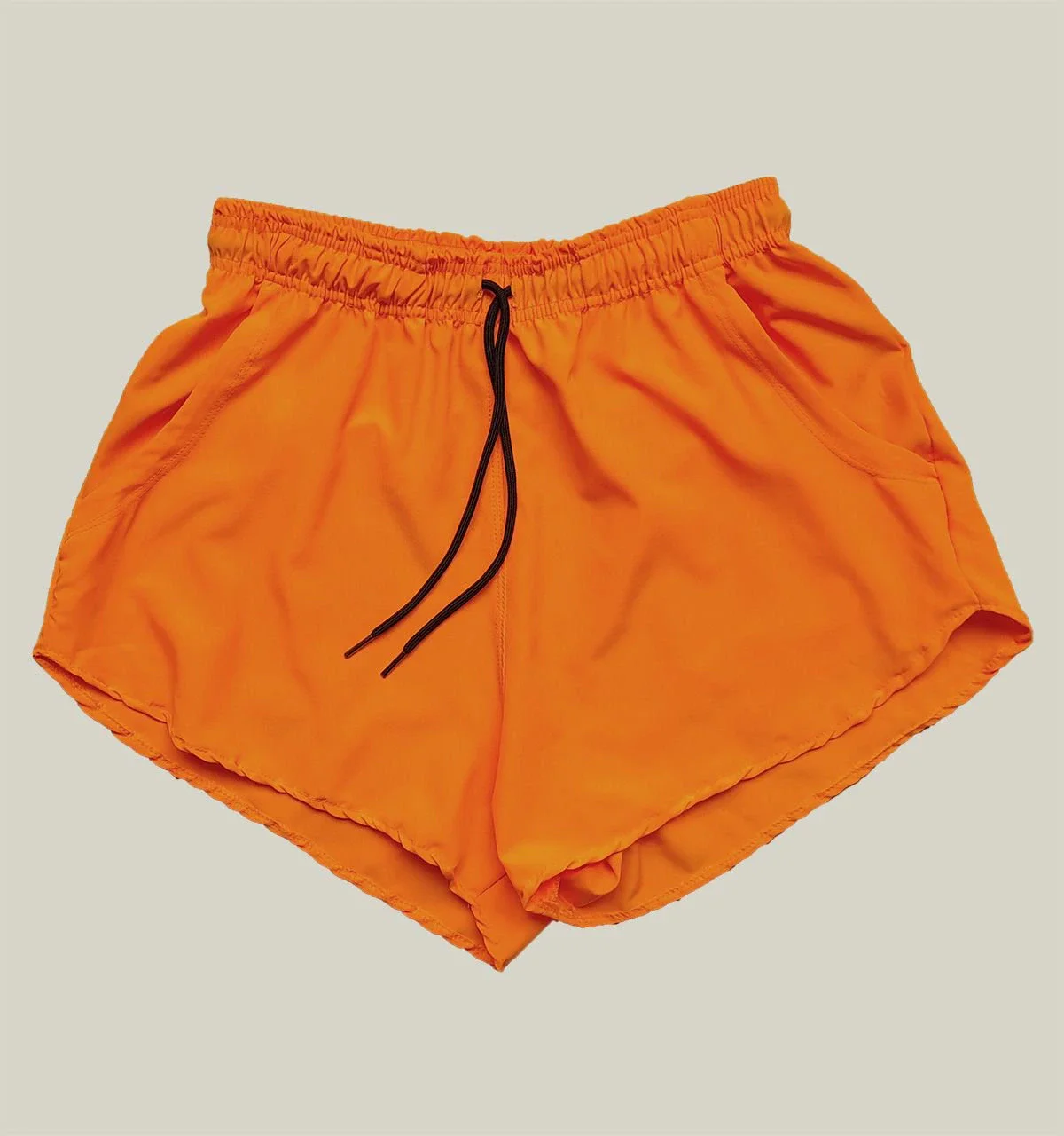 Shorts Praia Feminino Laranja Neon Elastano Premium WSS Brasil