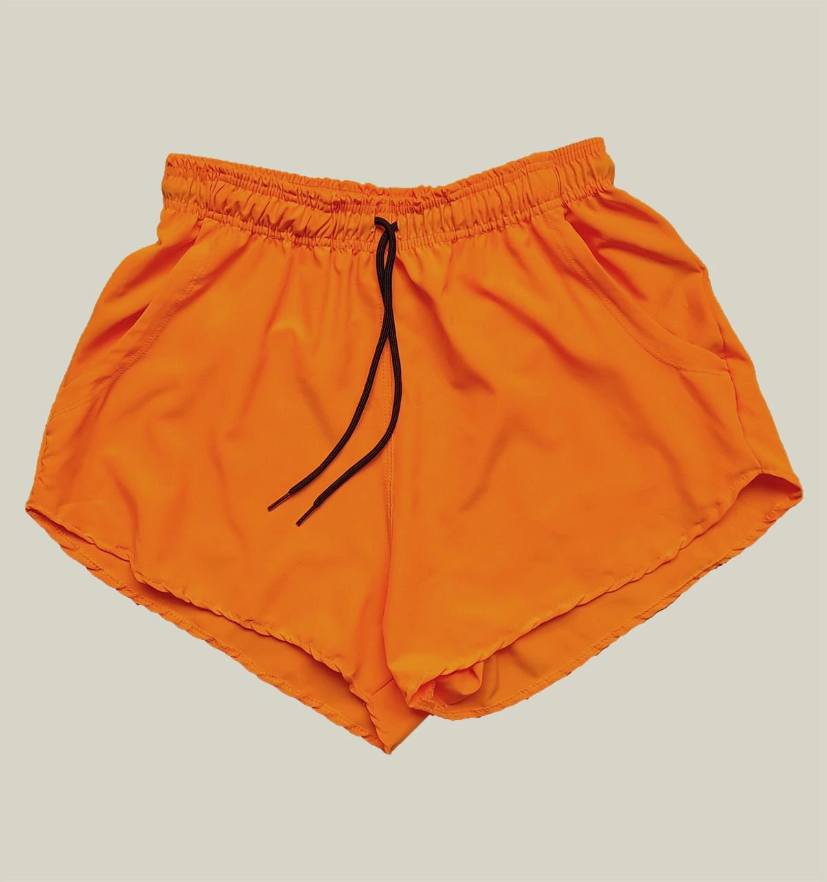 Shorts Praia Feminino Laranja Neon Elastano Premium WSS Brasil