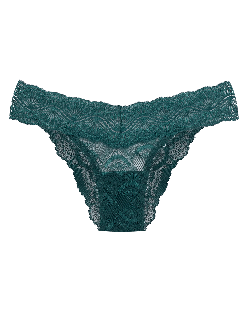 Calcinha Biquíni Renda Shiny Love Verde Escuro