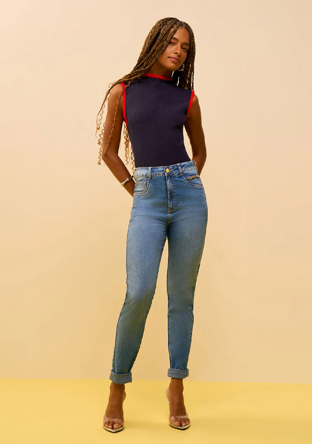 Calça Zinco Skinny Alta Azul