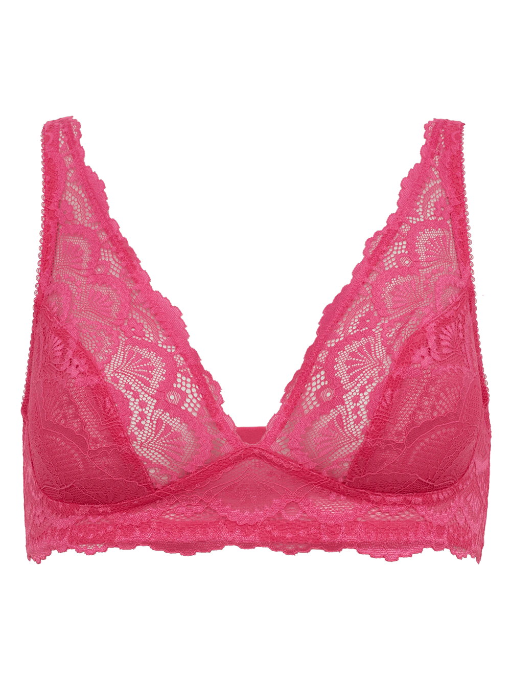 Sutiã Triângulo Renda Shiny Love Rosa Vibrante