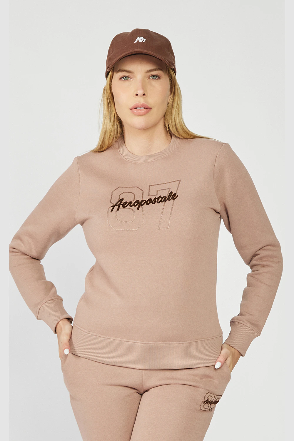 Blusa Moletom Feminina Careca Aeropostale - Rose