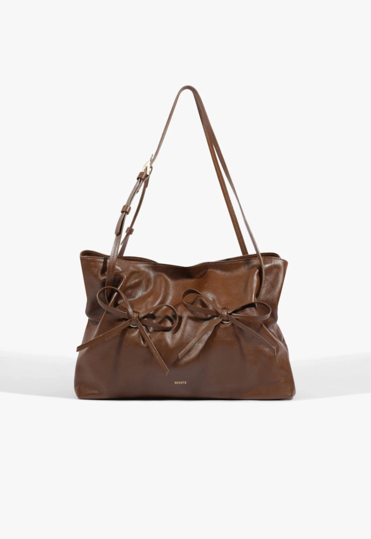 Bolsa Tiracolo Shoulder Blair Média Couro Marrom