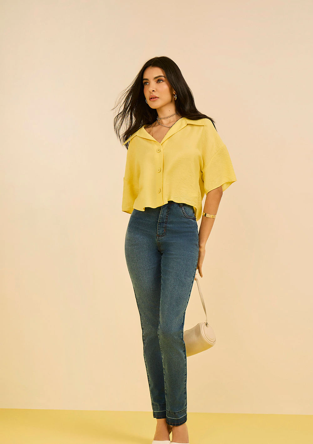 Calça Zinco Skinny Alta Azul