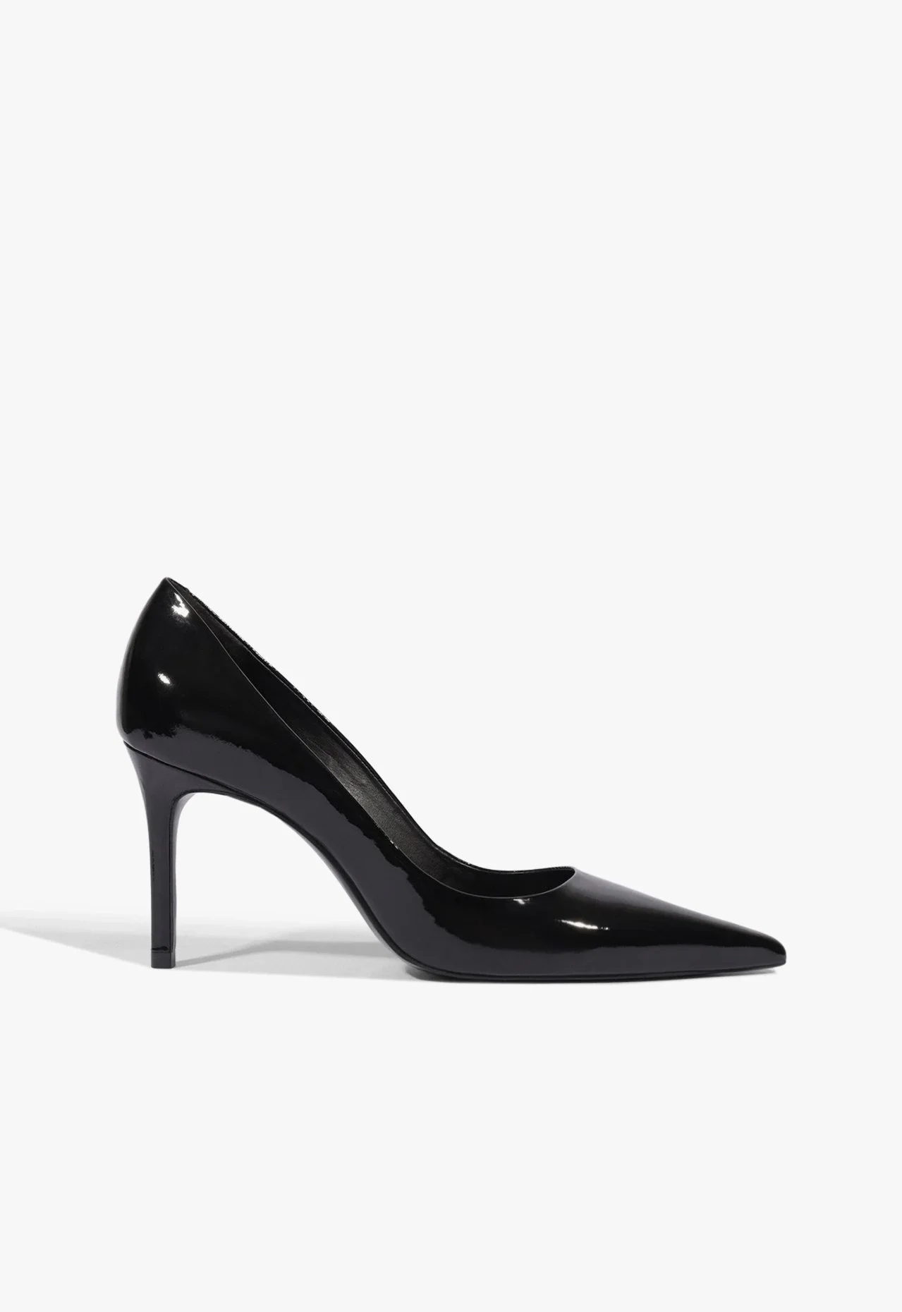 Scarpin Clara Mid Verniz Couro Preta