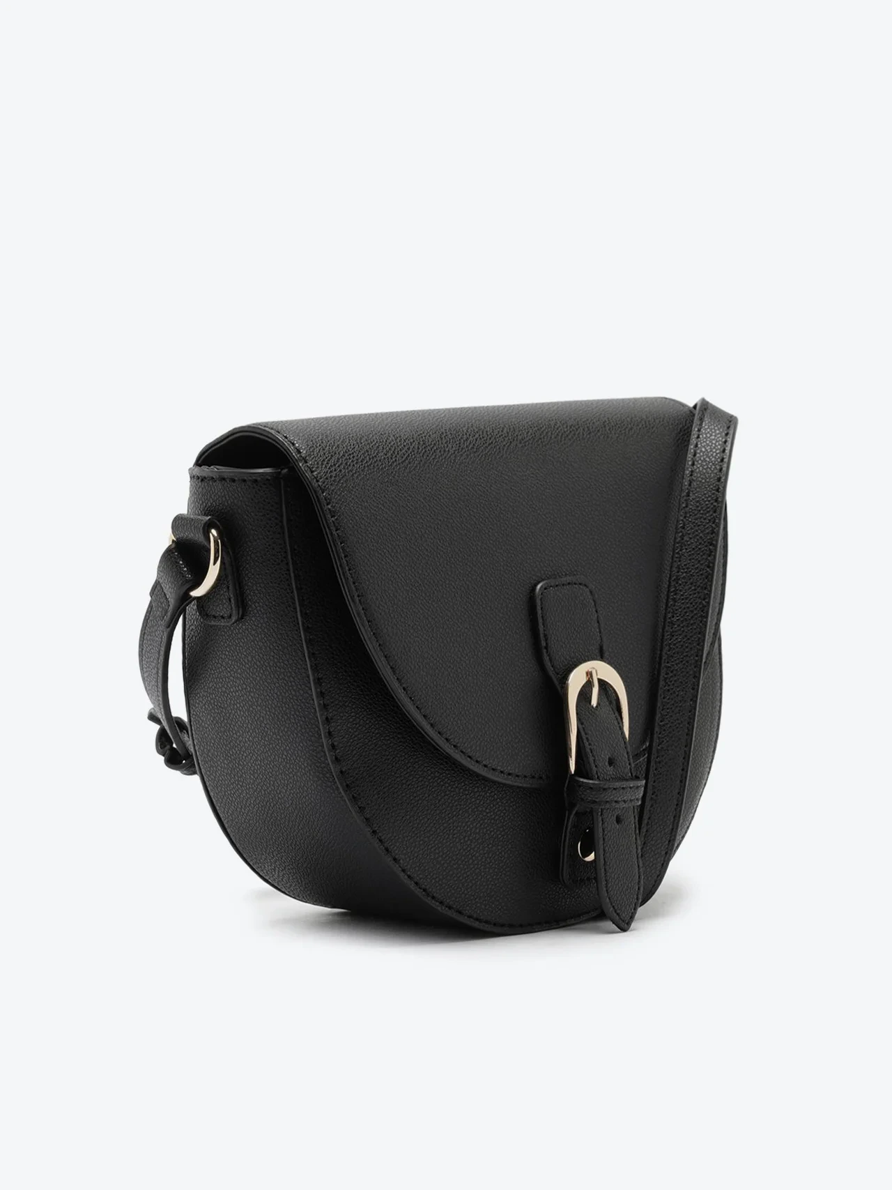 Bolsa Tiracolo Média Saddlebag Preta