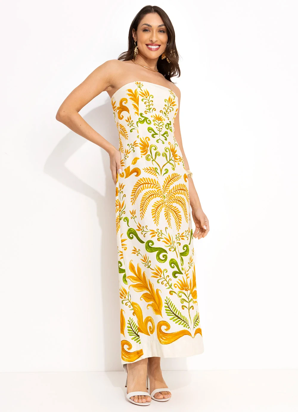 Farm - Vestido sem Manga Milani Amarelo