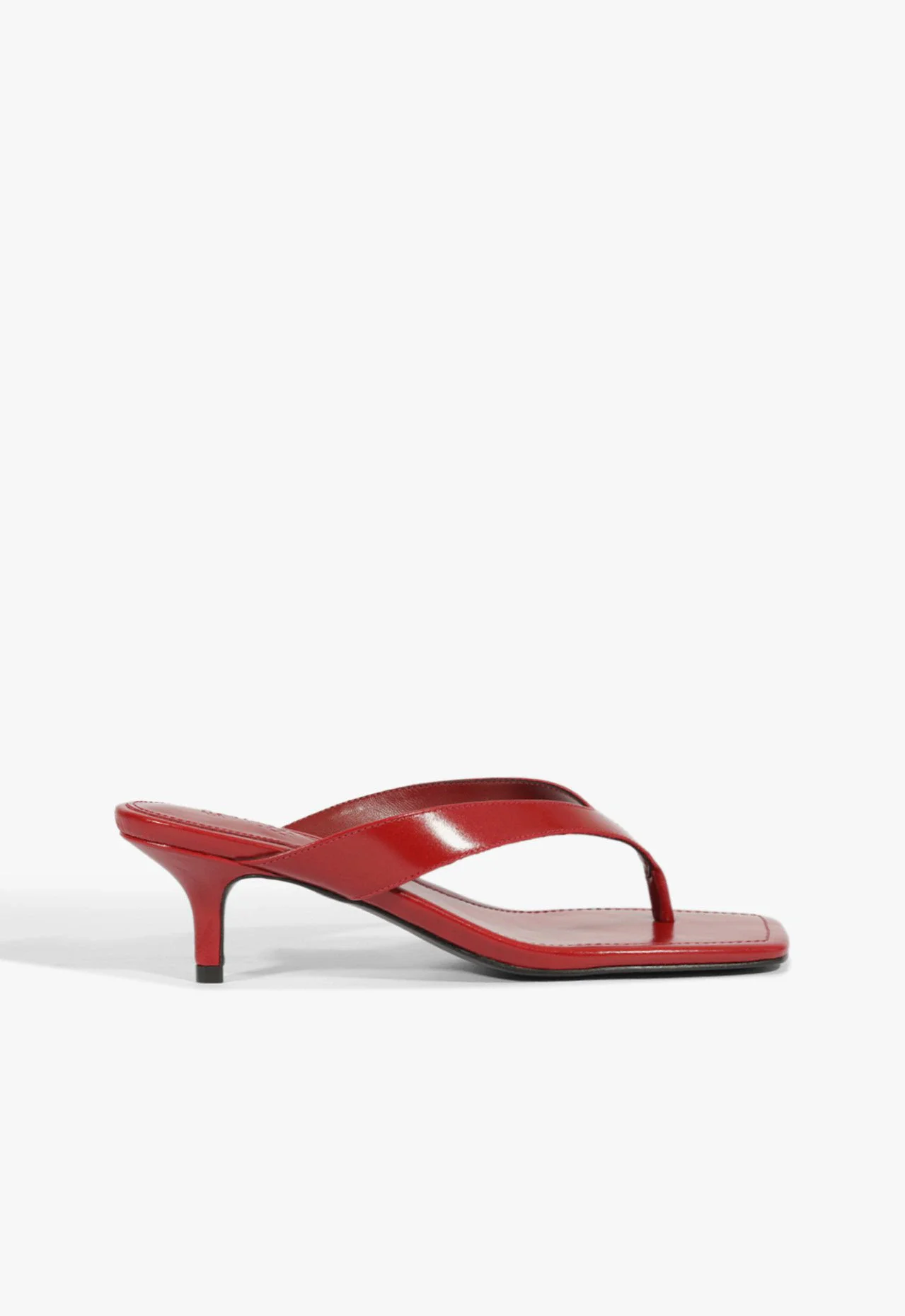 Tamanco Mule Urban Couro Vermelho