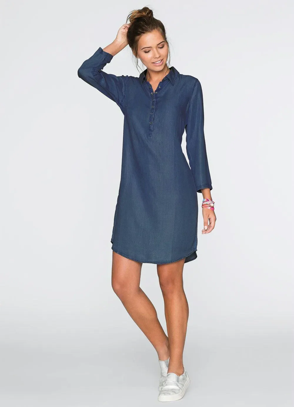 bonprix - Chemise Jeans Azul