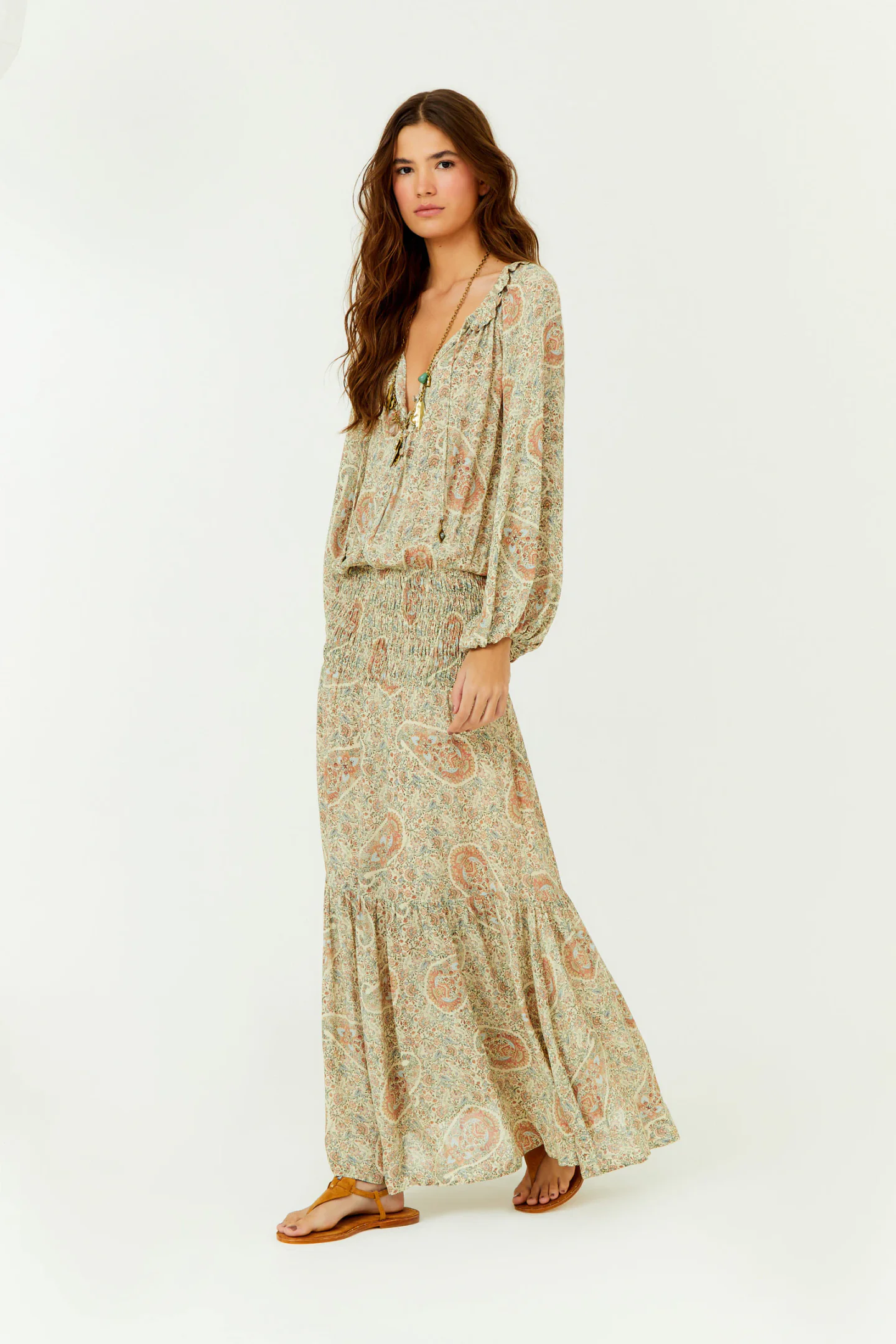 Vestido Longo Ggt Estampa Liberty