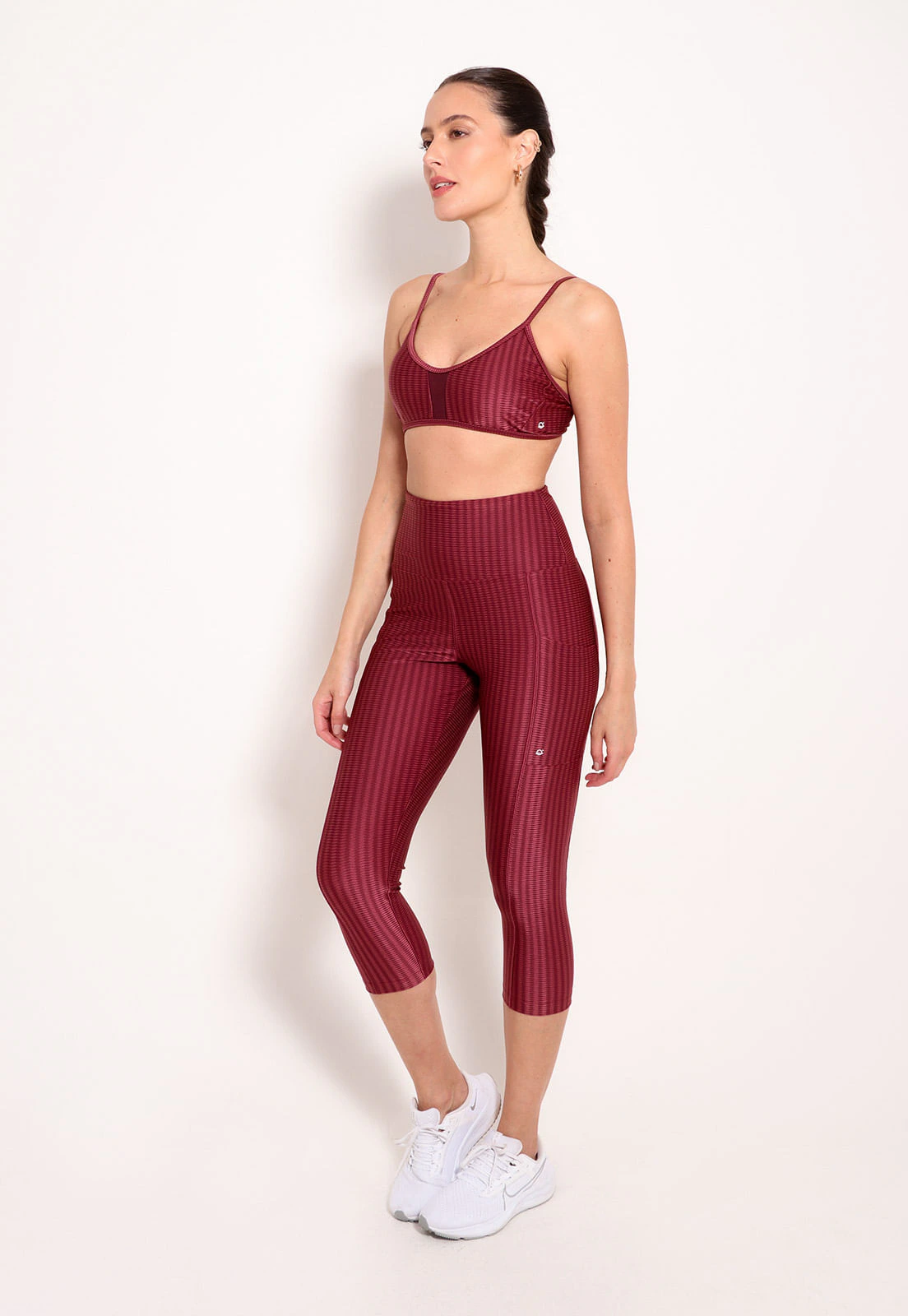 Calça Legging Capri New Ikat Com Bolsos Funcionais
