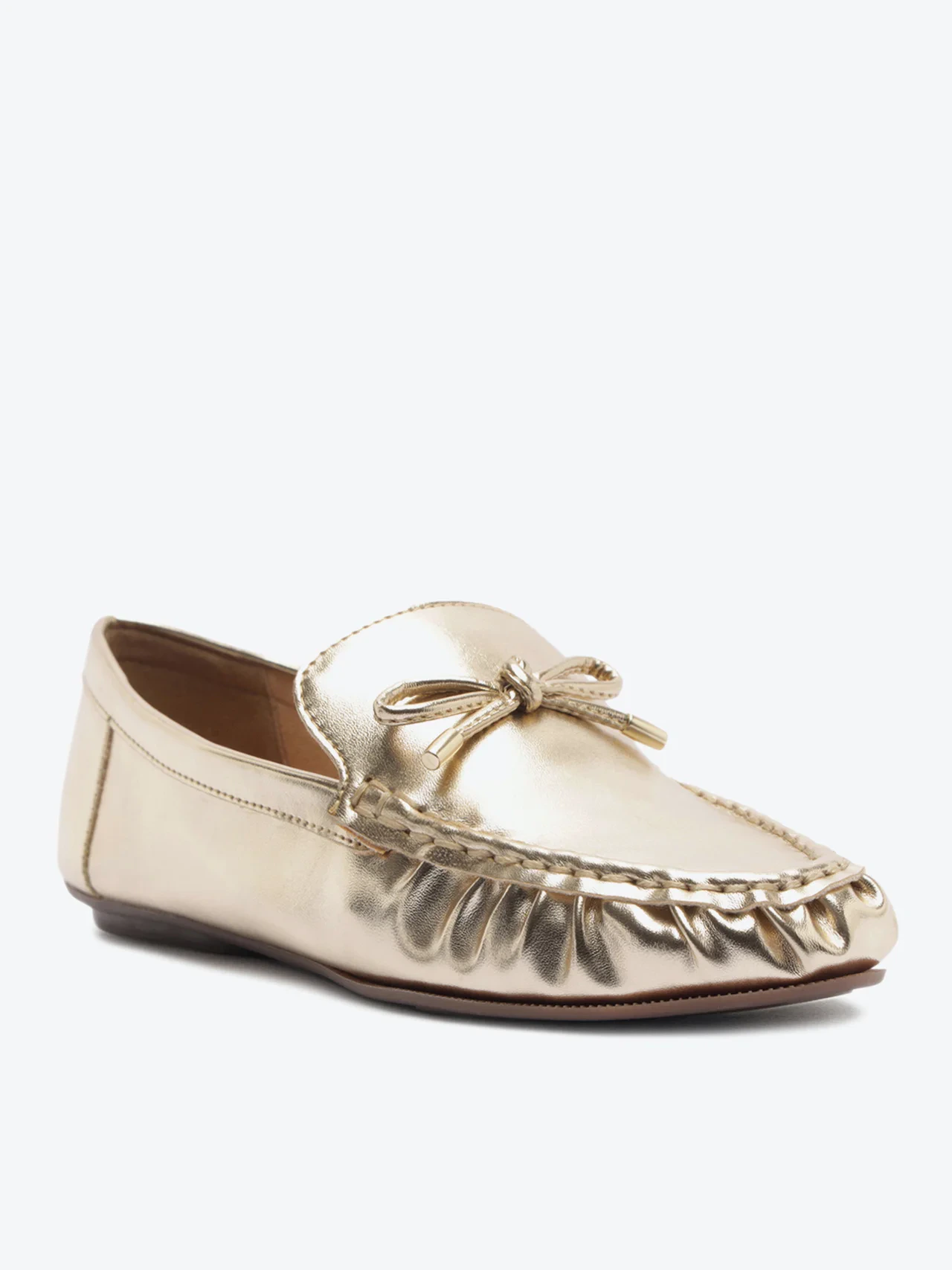 Mocassim Gardena Laço Dourado