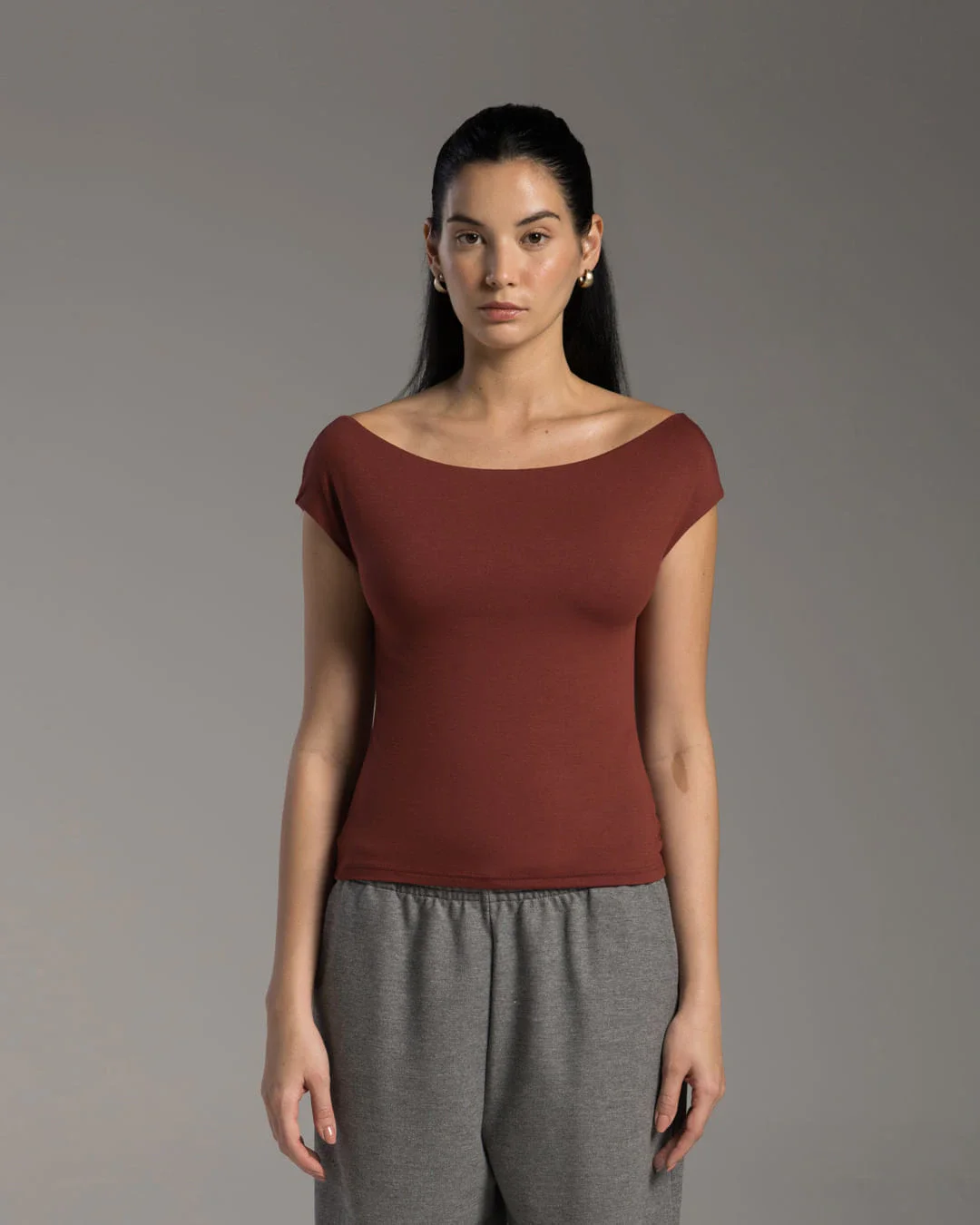 Blusa Tech Modal Ombro A Ombro Feminina - BASICAMENTE