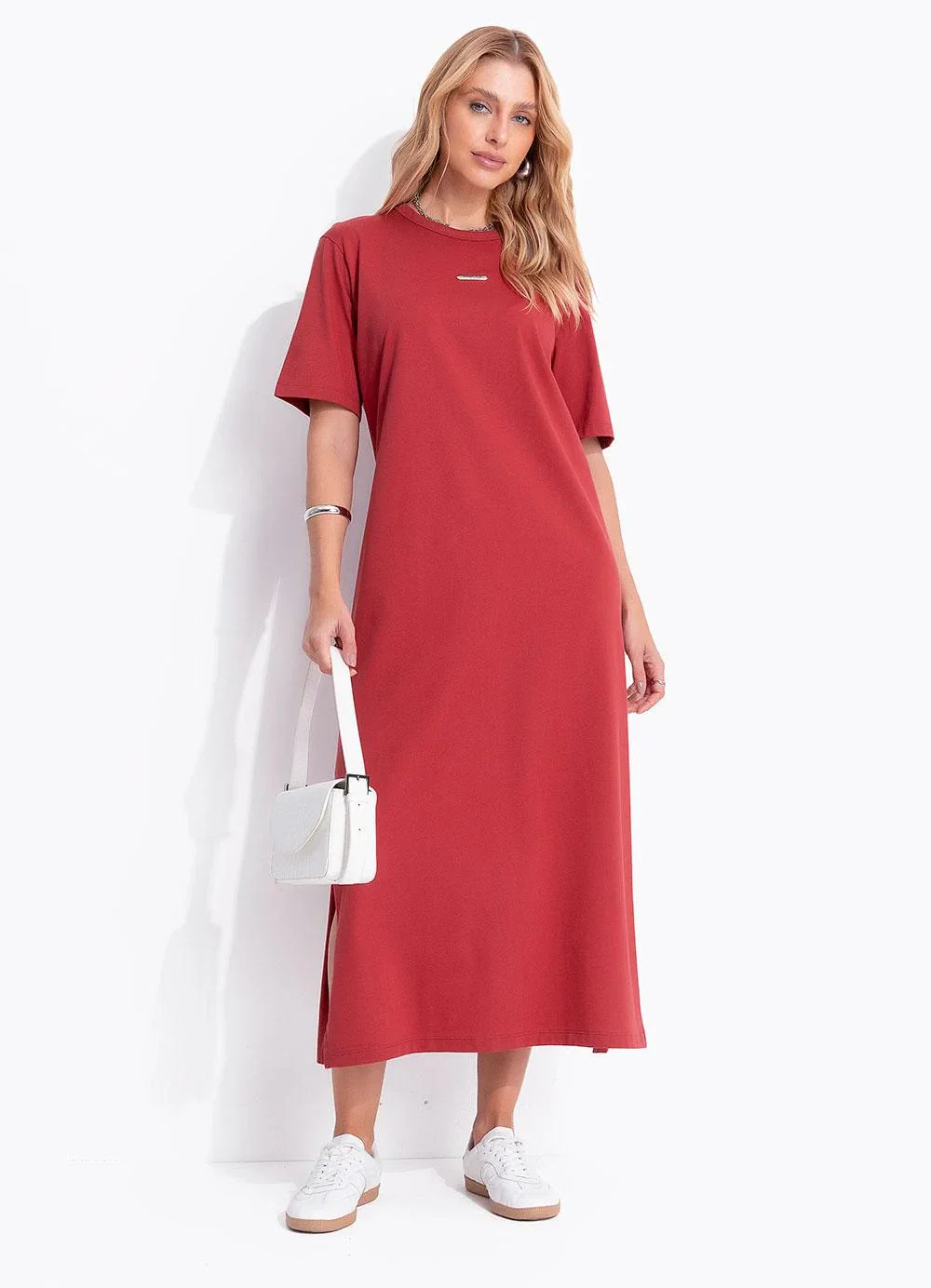 Colcci - Vestido Midi Vermelho