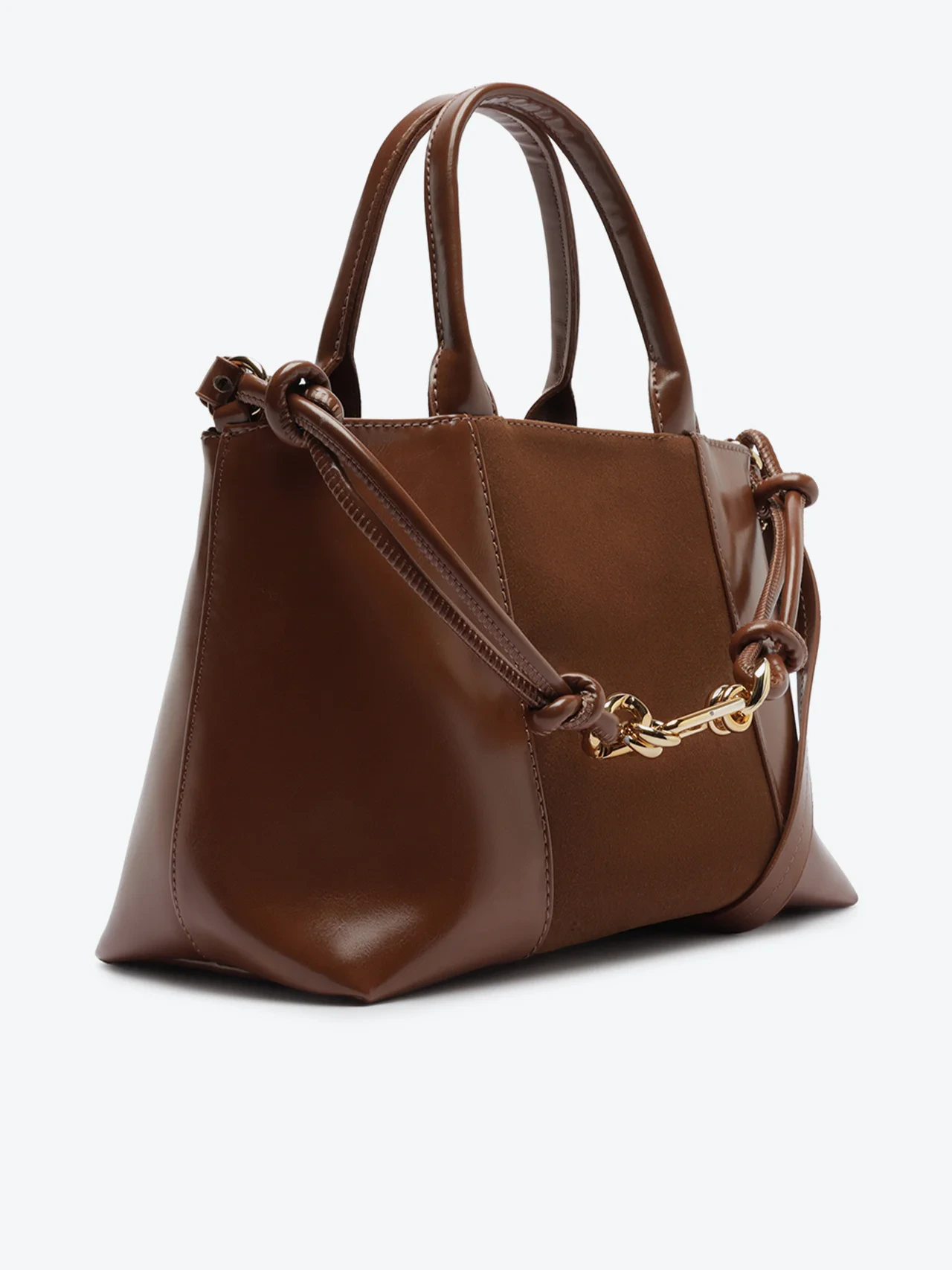 Bolsa Tote Grande Detalhe Alça Marrom