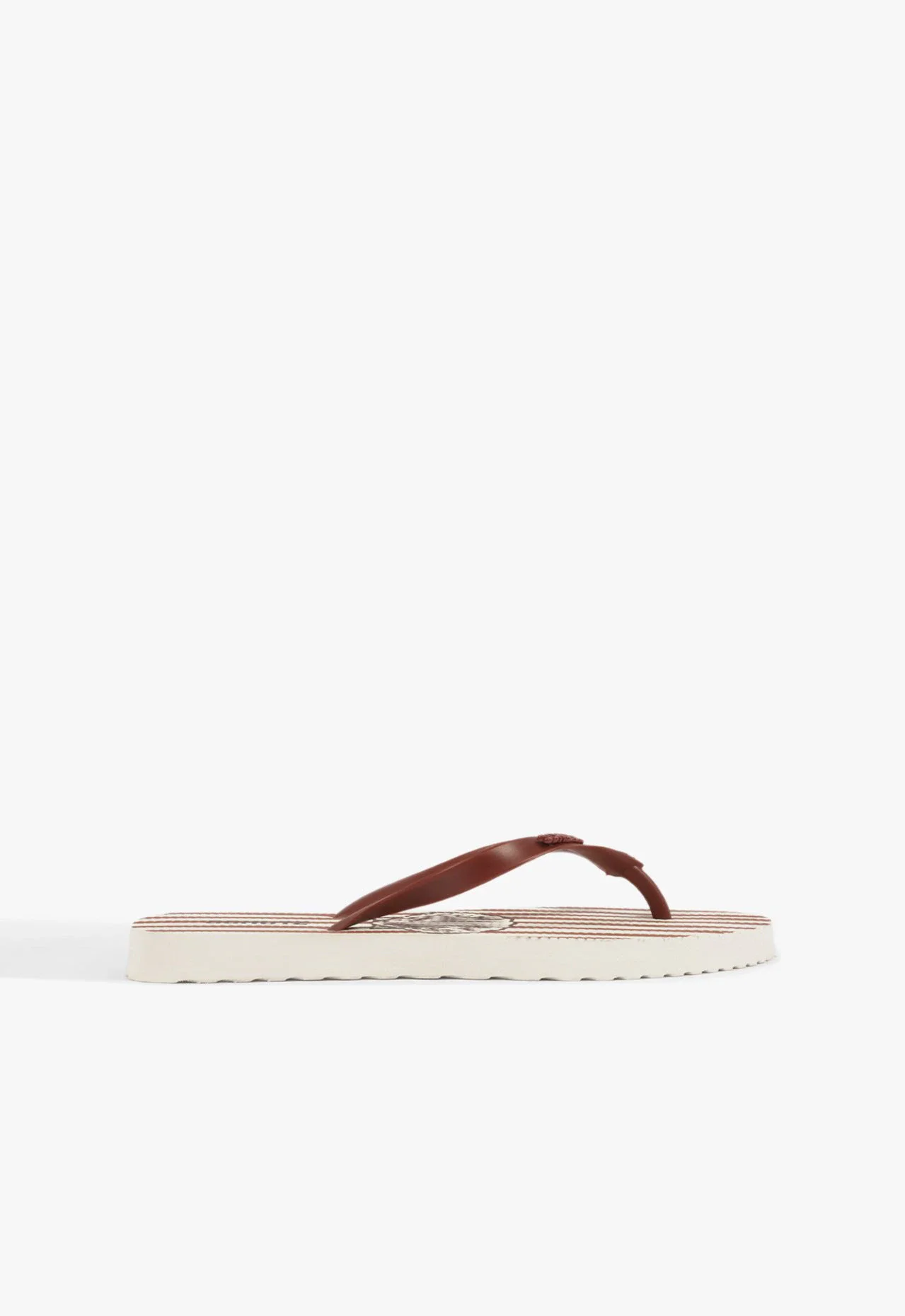Chinelo Schutz Branco e Marrom