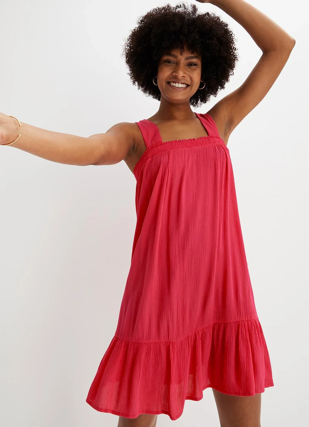 bonprix - Vestido Coral em Tecido Air Flow