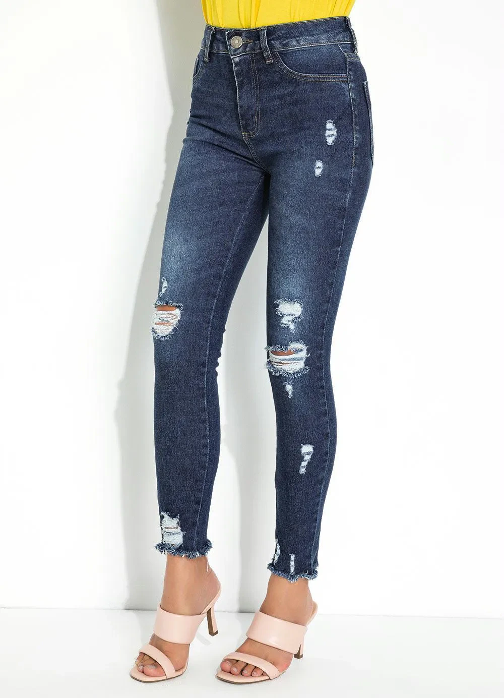 Sawary Jeans - Calça Jeans Push Up Destroyed Sawary