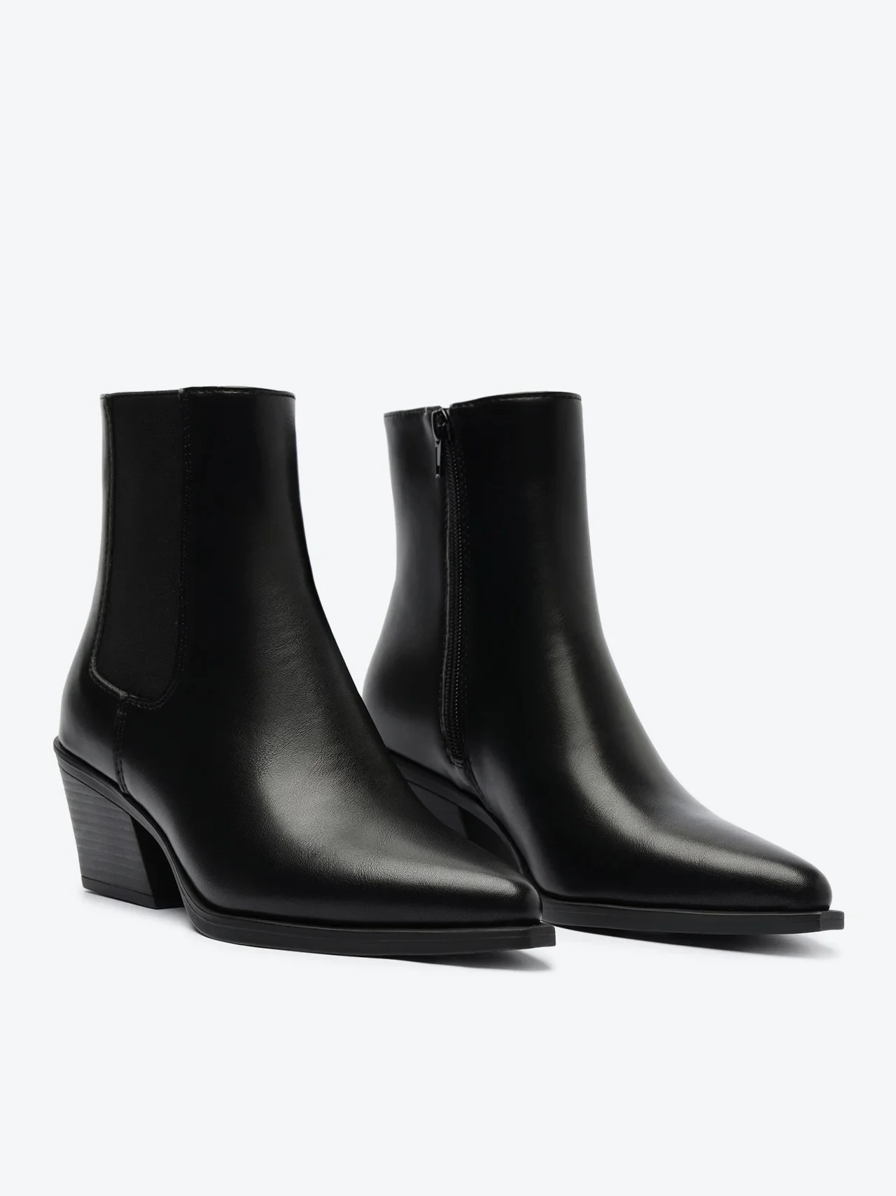Bota Salto Bloco Western Preta