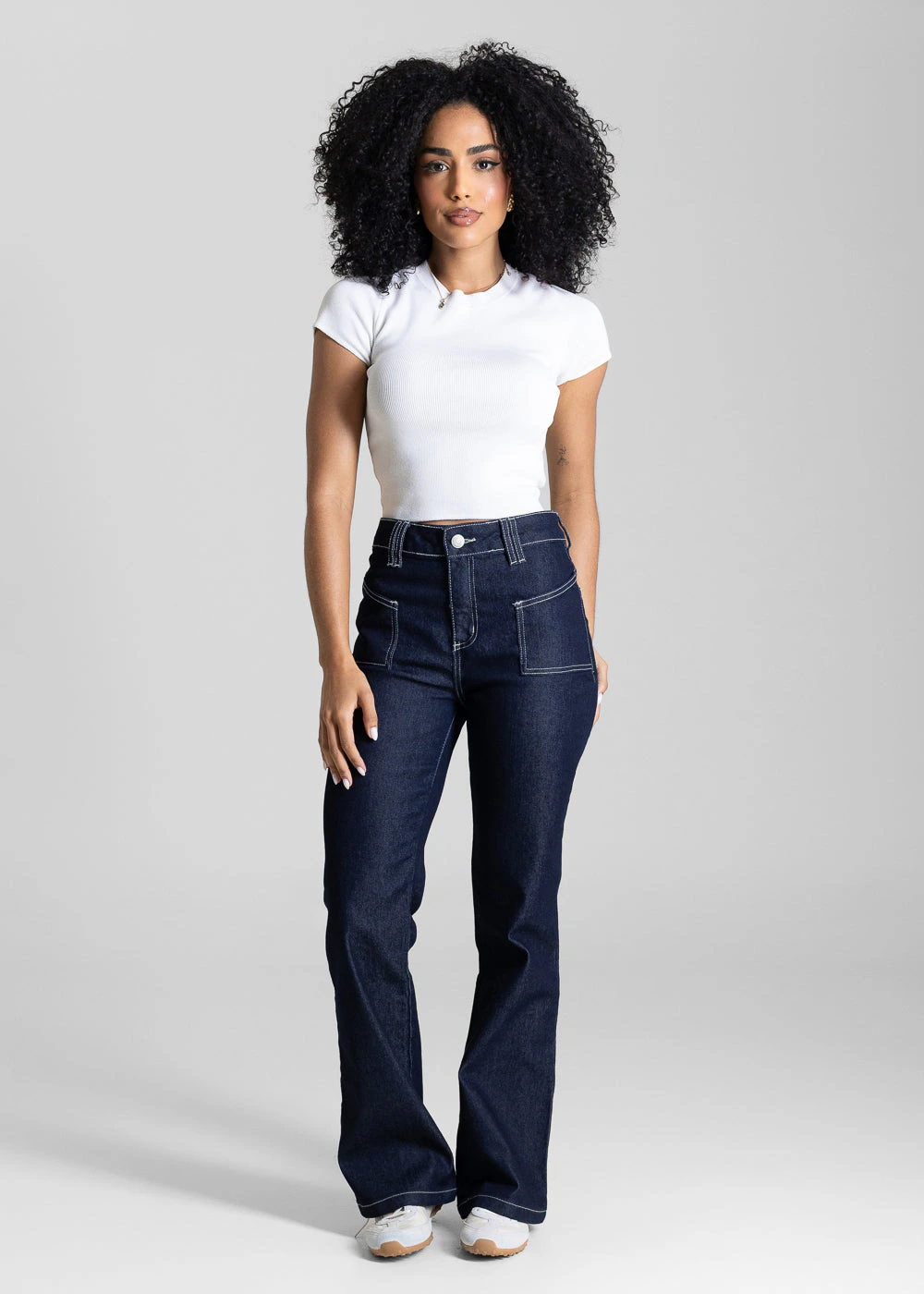 Calça Jeans Sawary Boot Cut Petit - 283912 AZUL