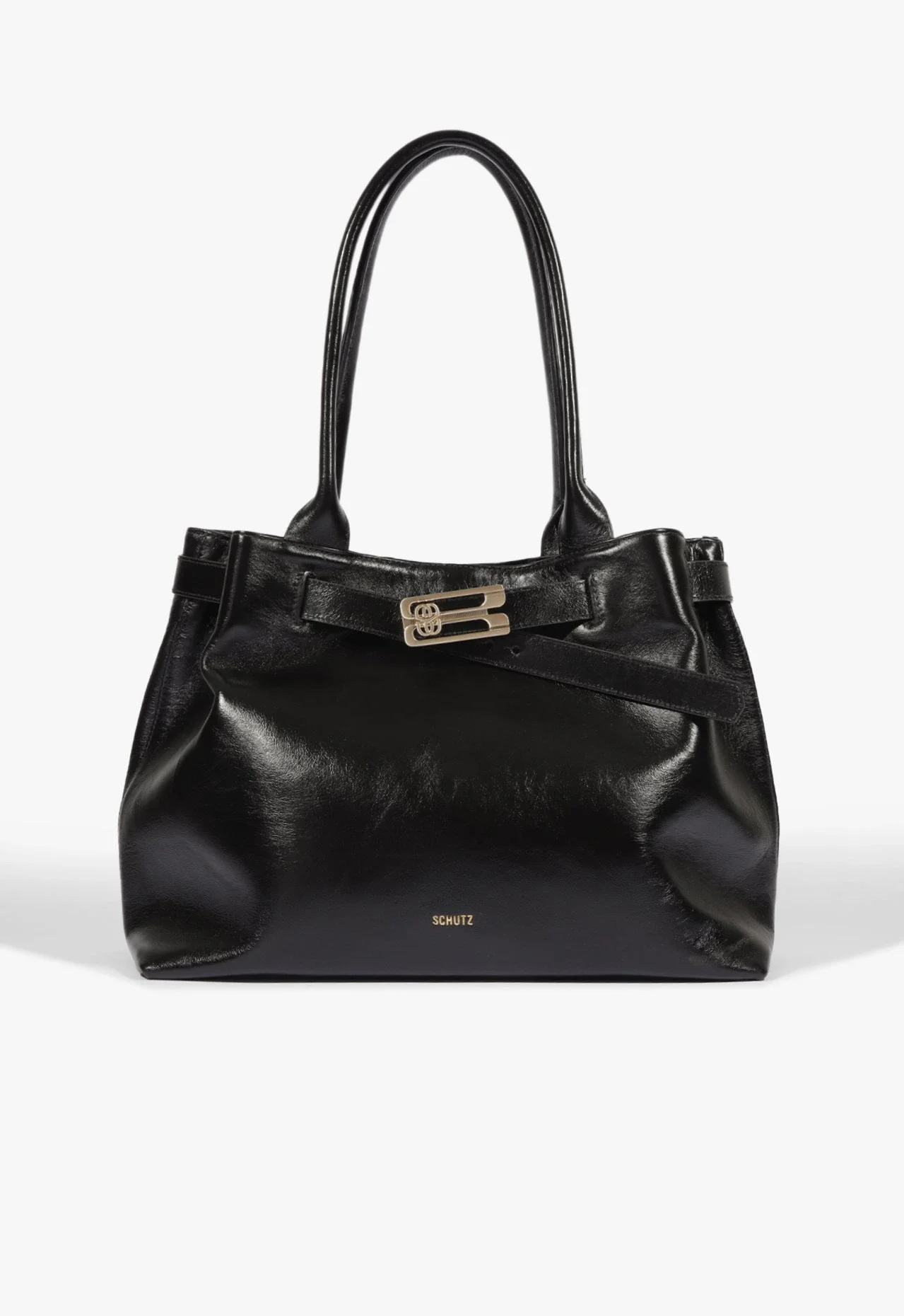 Bolsa Heather Tote Grande Couro Preta