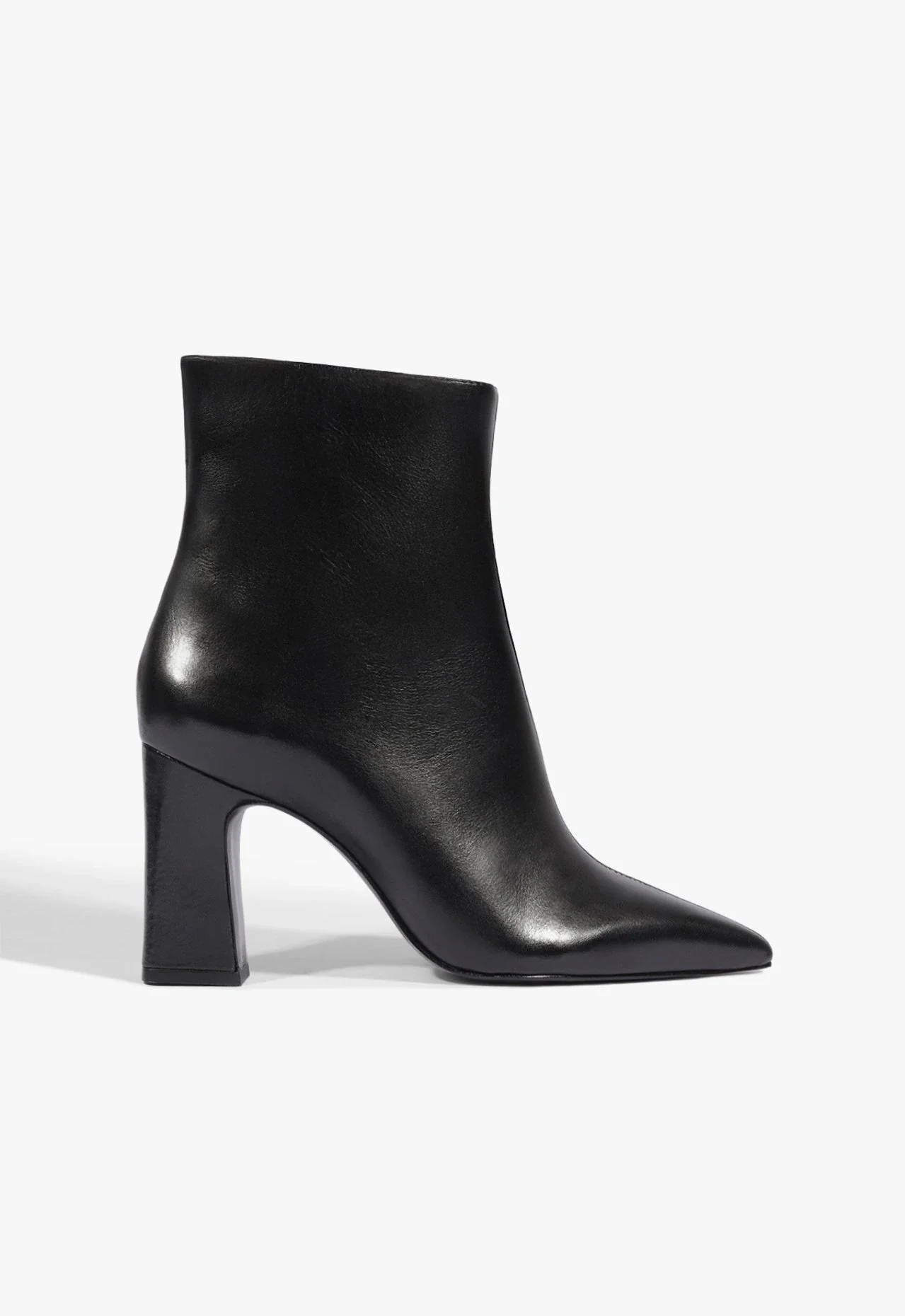 Bota Dressy Salto Bloco Couro Preto