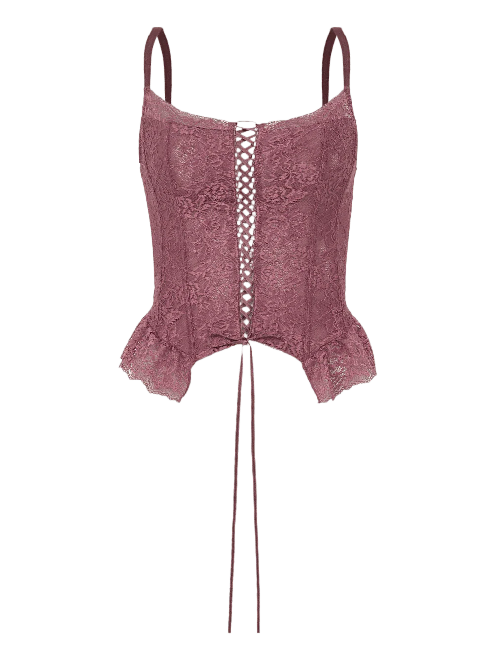 Corset Renda Anne Rosa Madeira