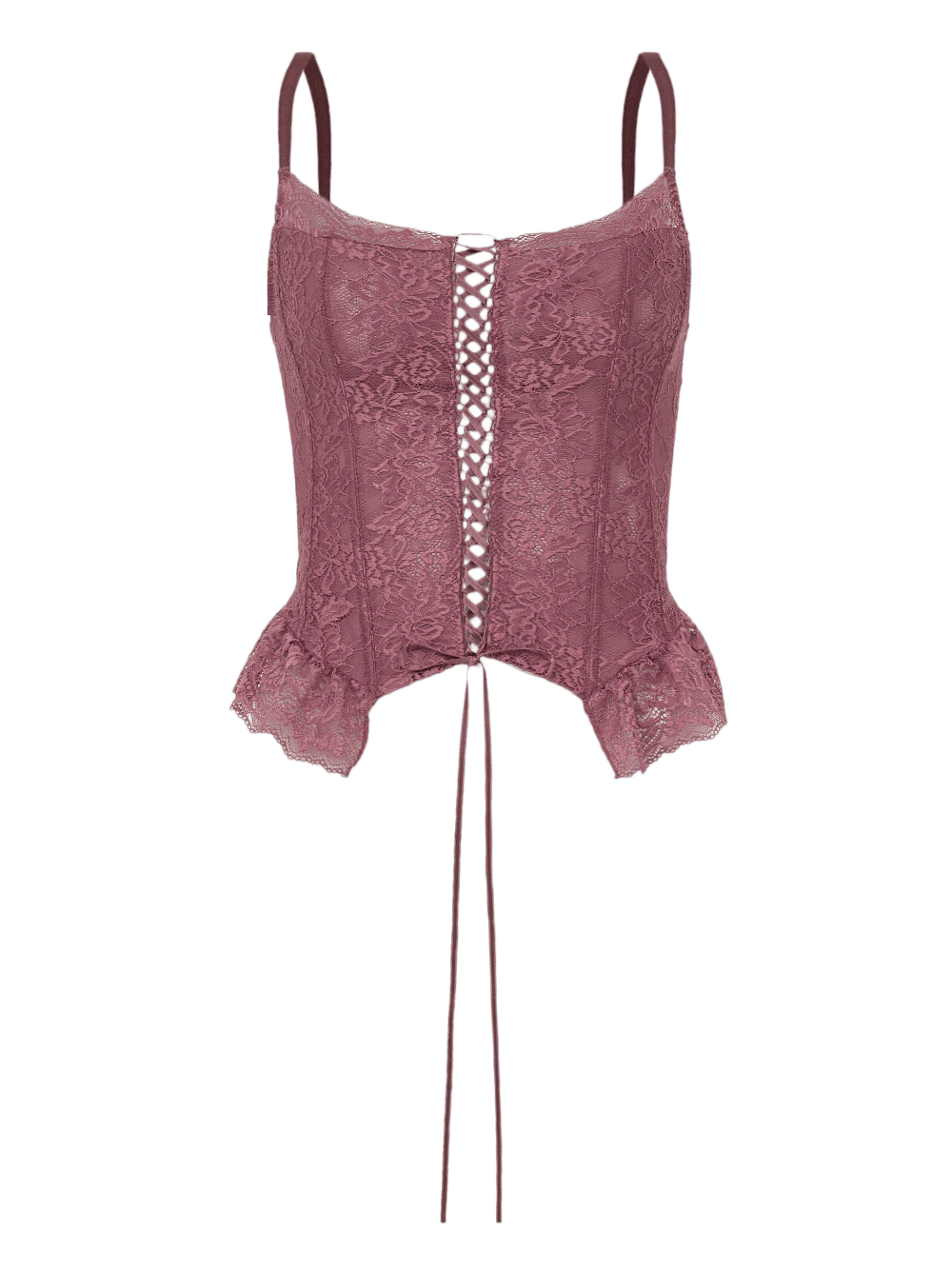 Corset Renda Anne Rosa Madeira