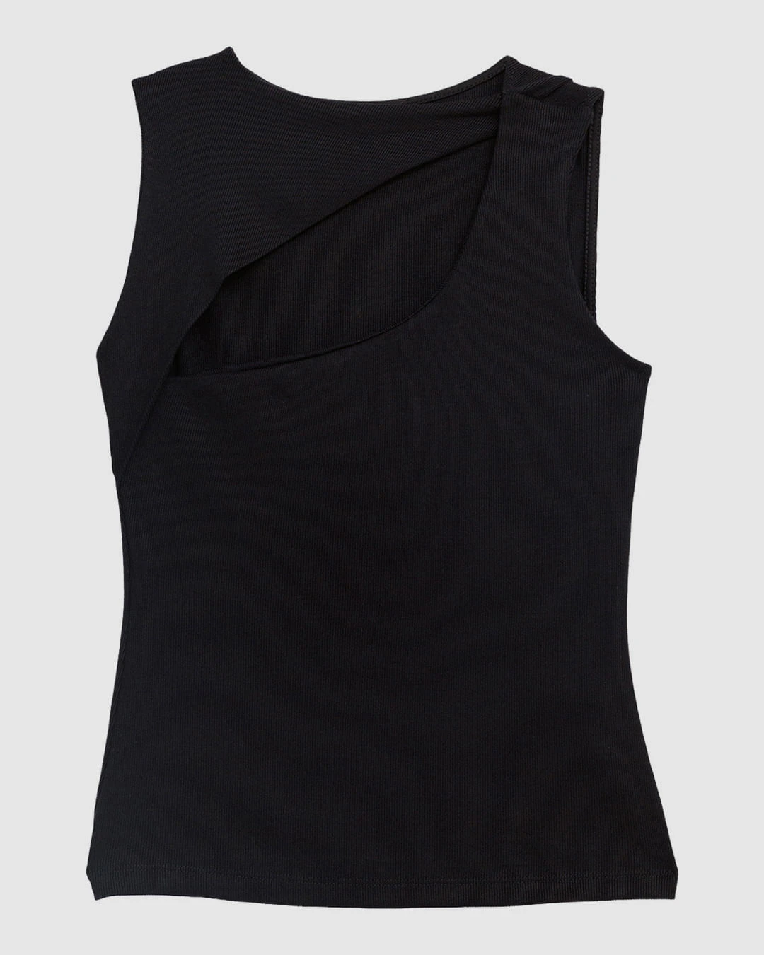 Blusa Justa Feminina Decote Detalhe Vazado Malha Viscose Canelada - ENFIM