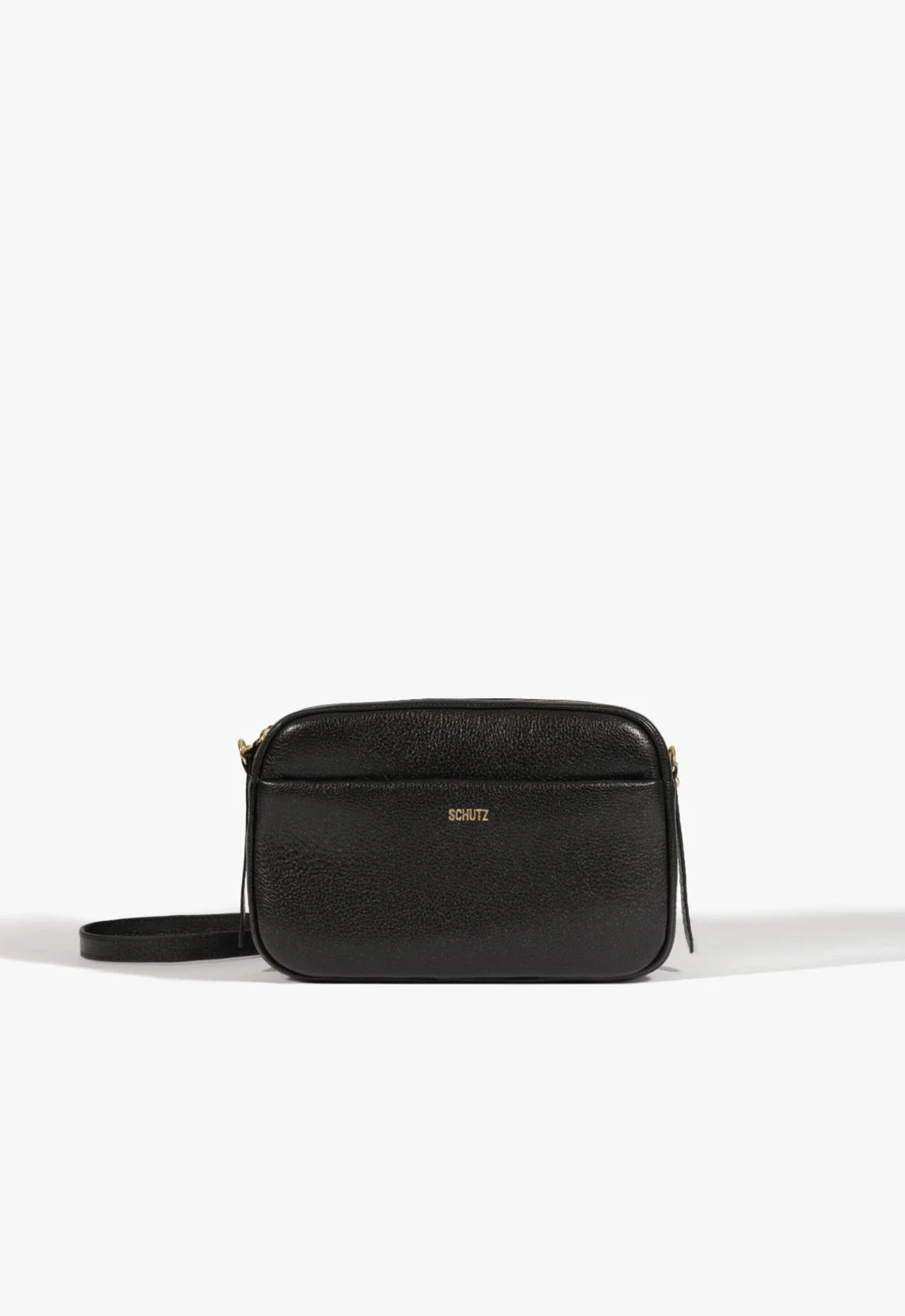 Bolsa Tiracolo Brooke Couro Preta