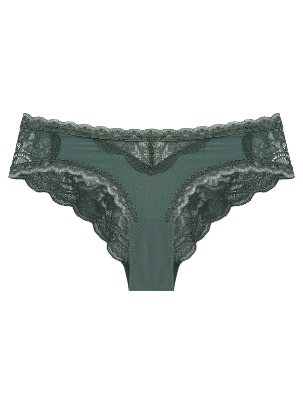 Calcinha Boyshort Renda Eloise Verde Laurel Wreath