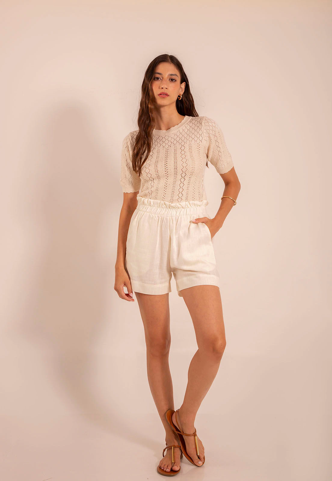 Shorts de Linho Wash Clochard