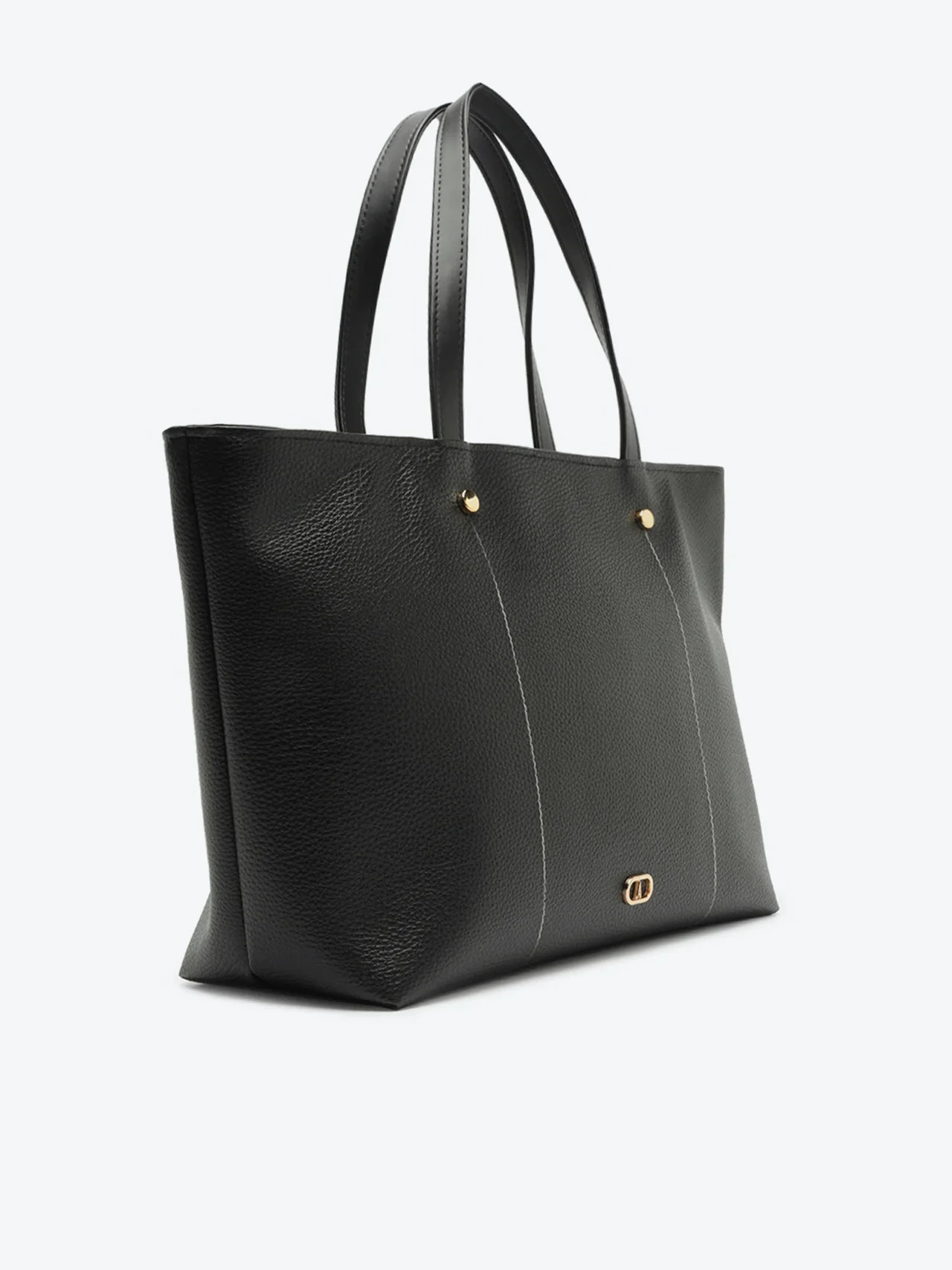 Bolsa Shopping Grande Preta Costuras