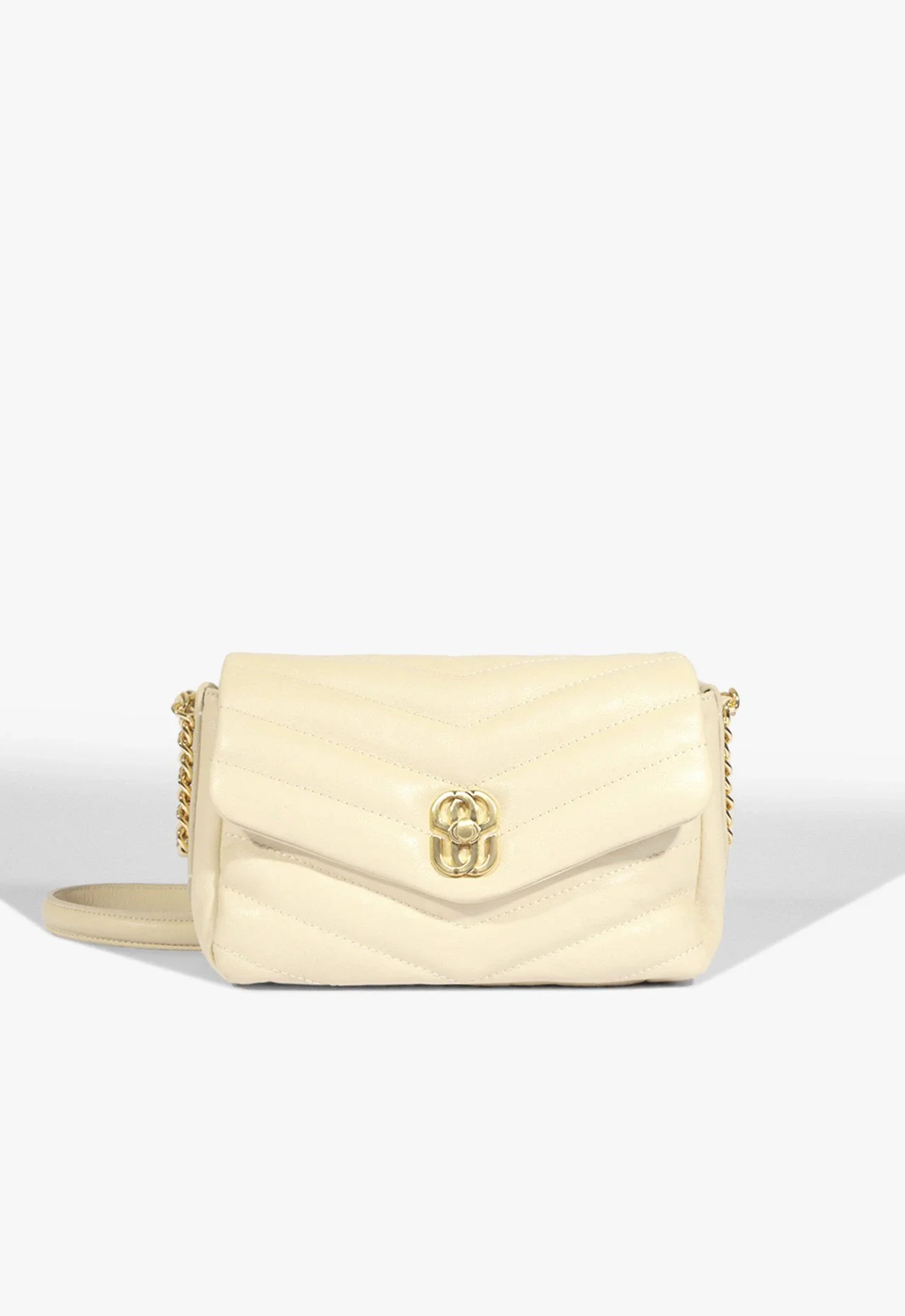 Bolsa Tiracolo Elara Couro Branca
