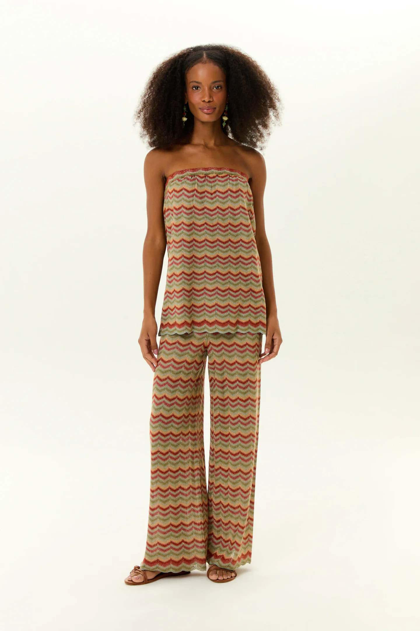 Calça Tricot Chevron Lurex