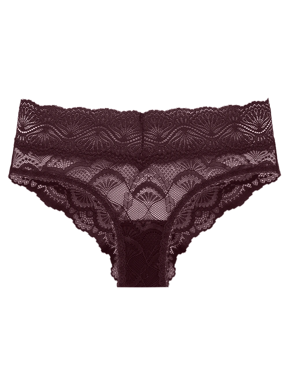 Calcinha Boyshort Renda Shiny Love Vinho Catawba Grape