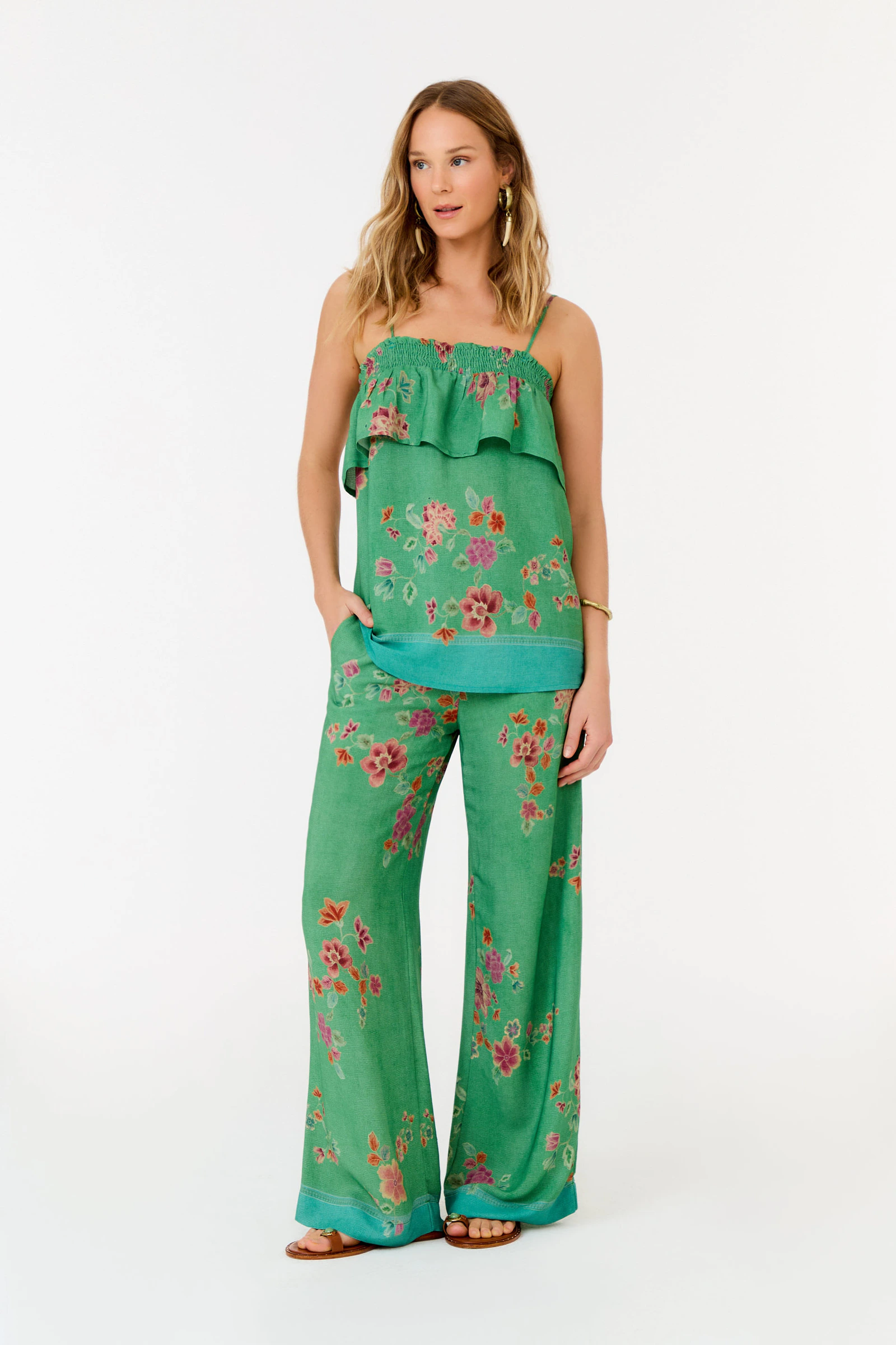 Calça Pantalona Estampa Bliss