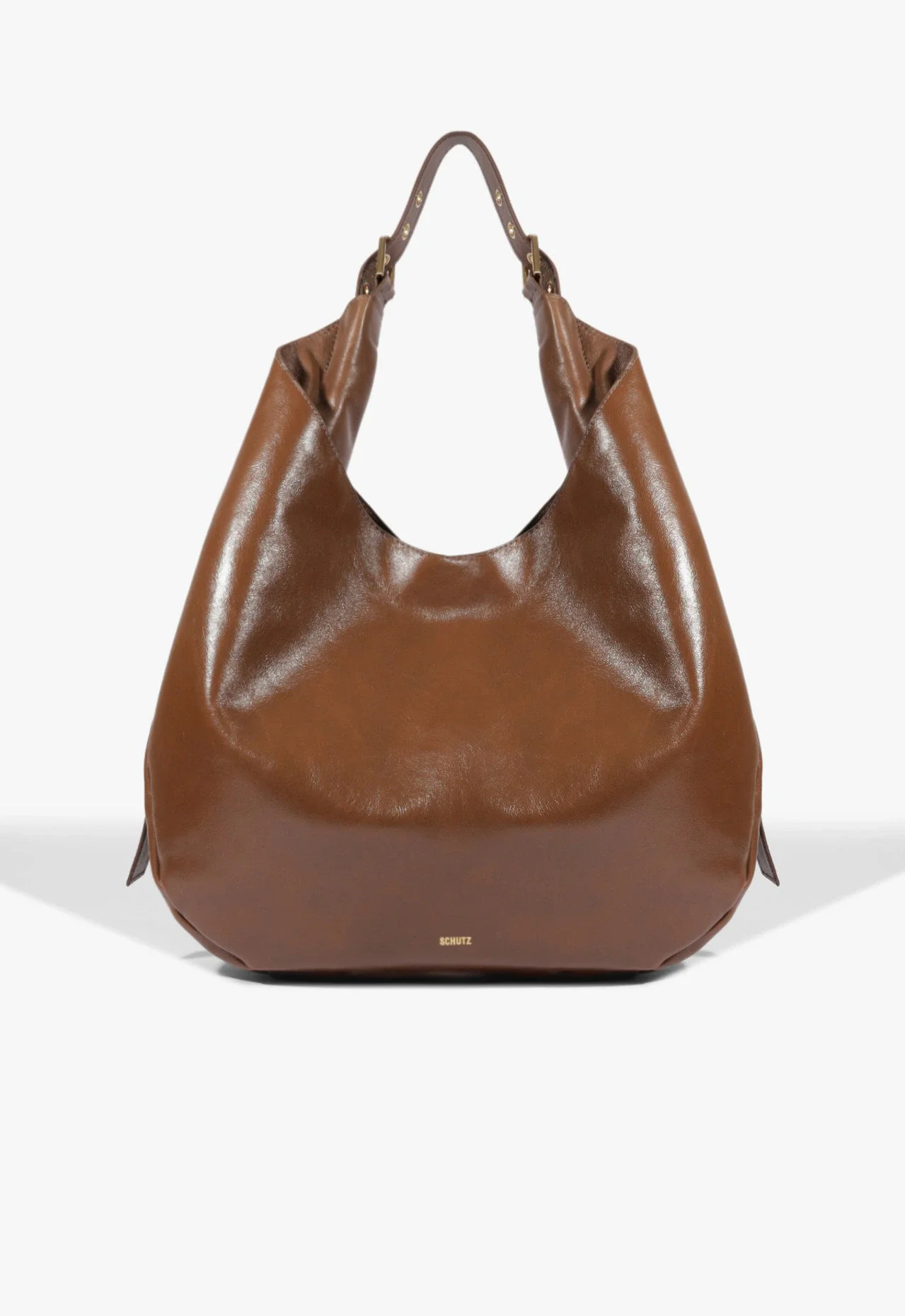 Bolsa Hobo Jack Grande Couro Marrom