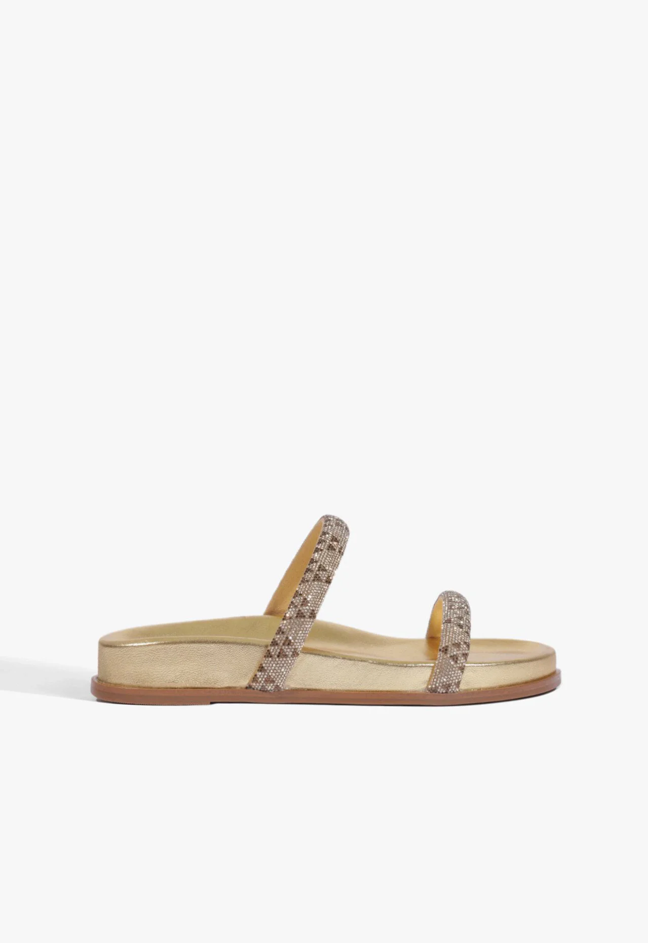 Papete Tiras Glam Schutz Dourada