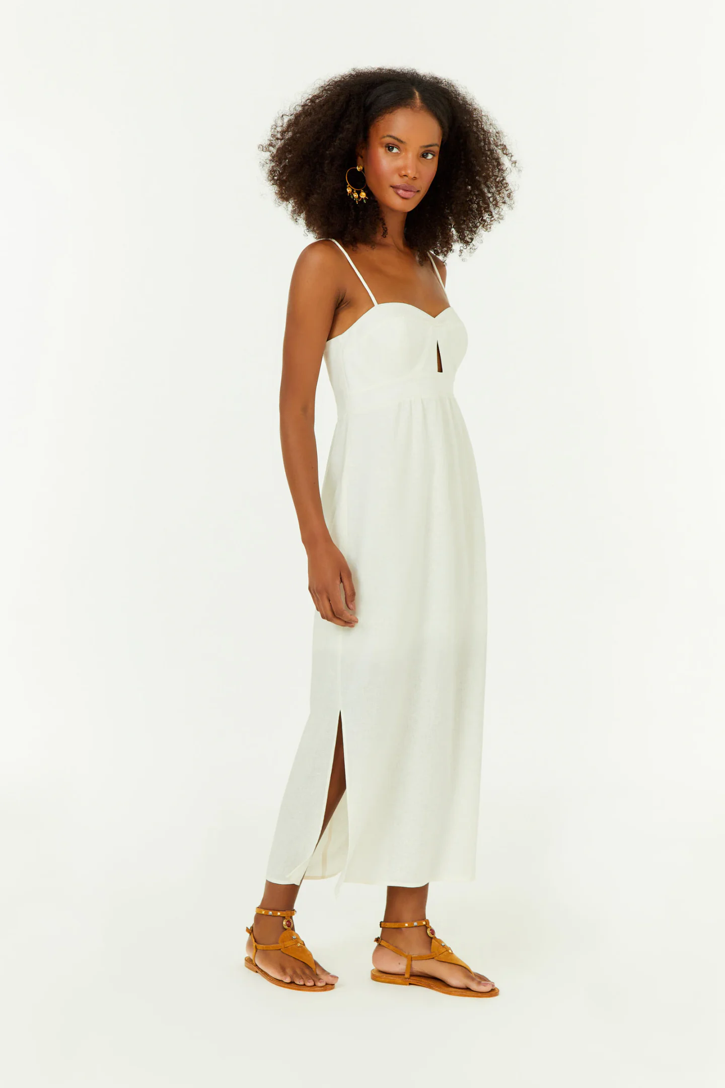 Vestido Midi Decote Vazado