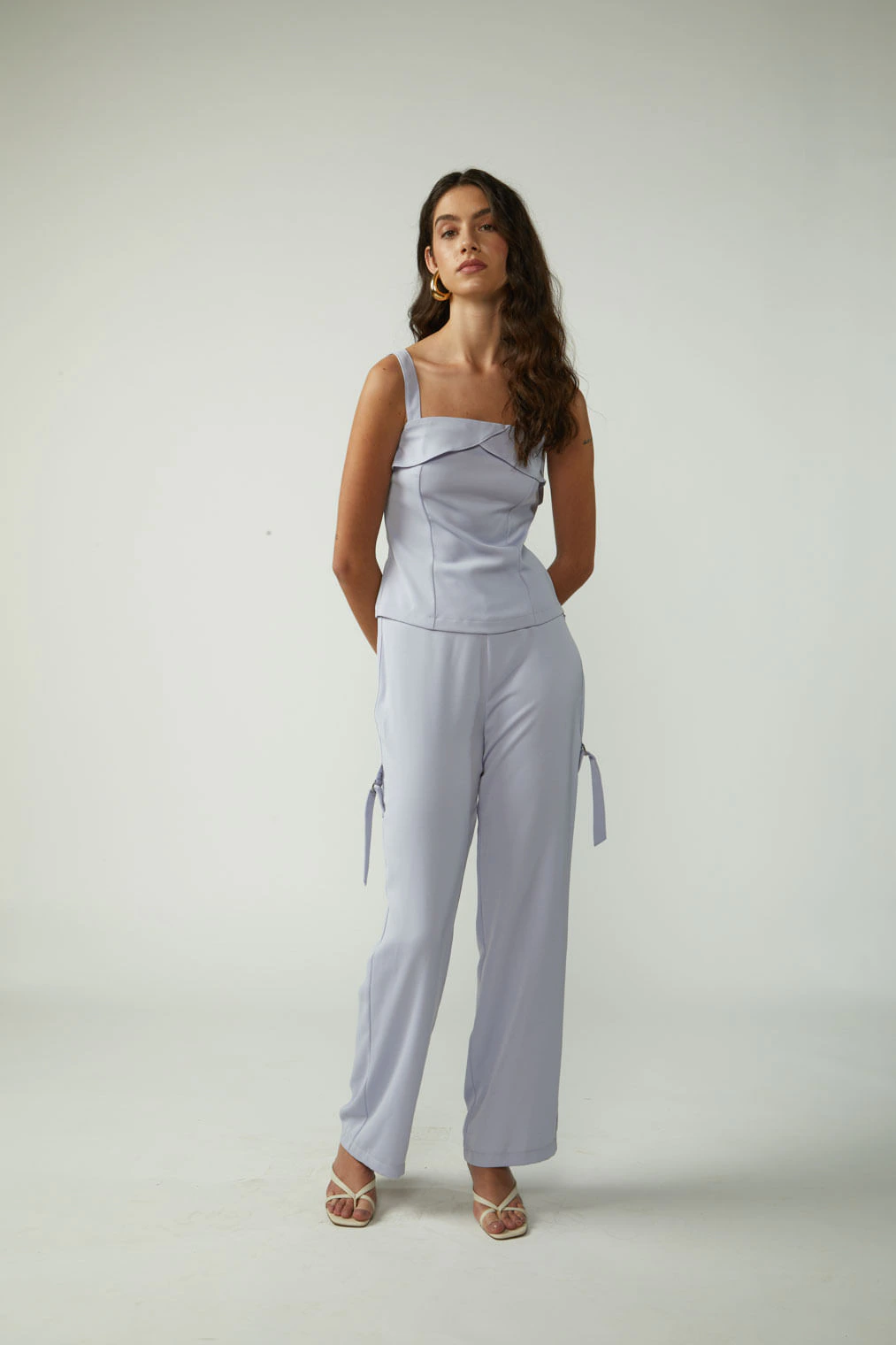 Calça Zinco Reta Alta Lilas