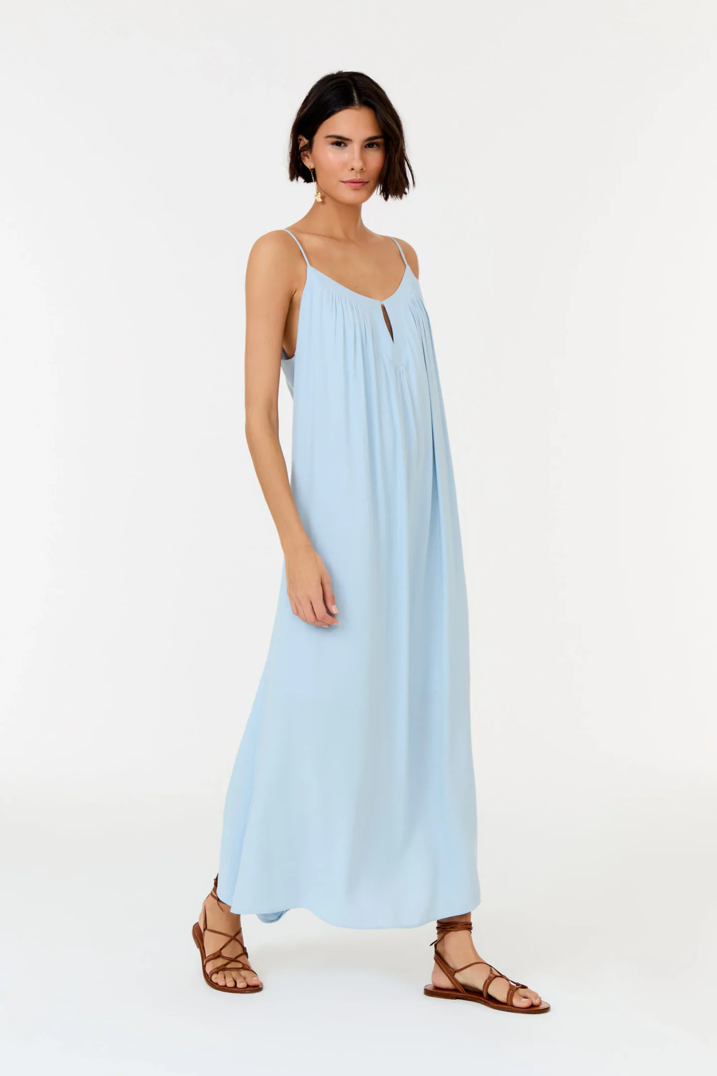 Vestido Midi Decote Gota