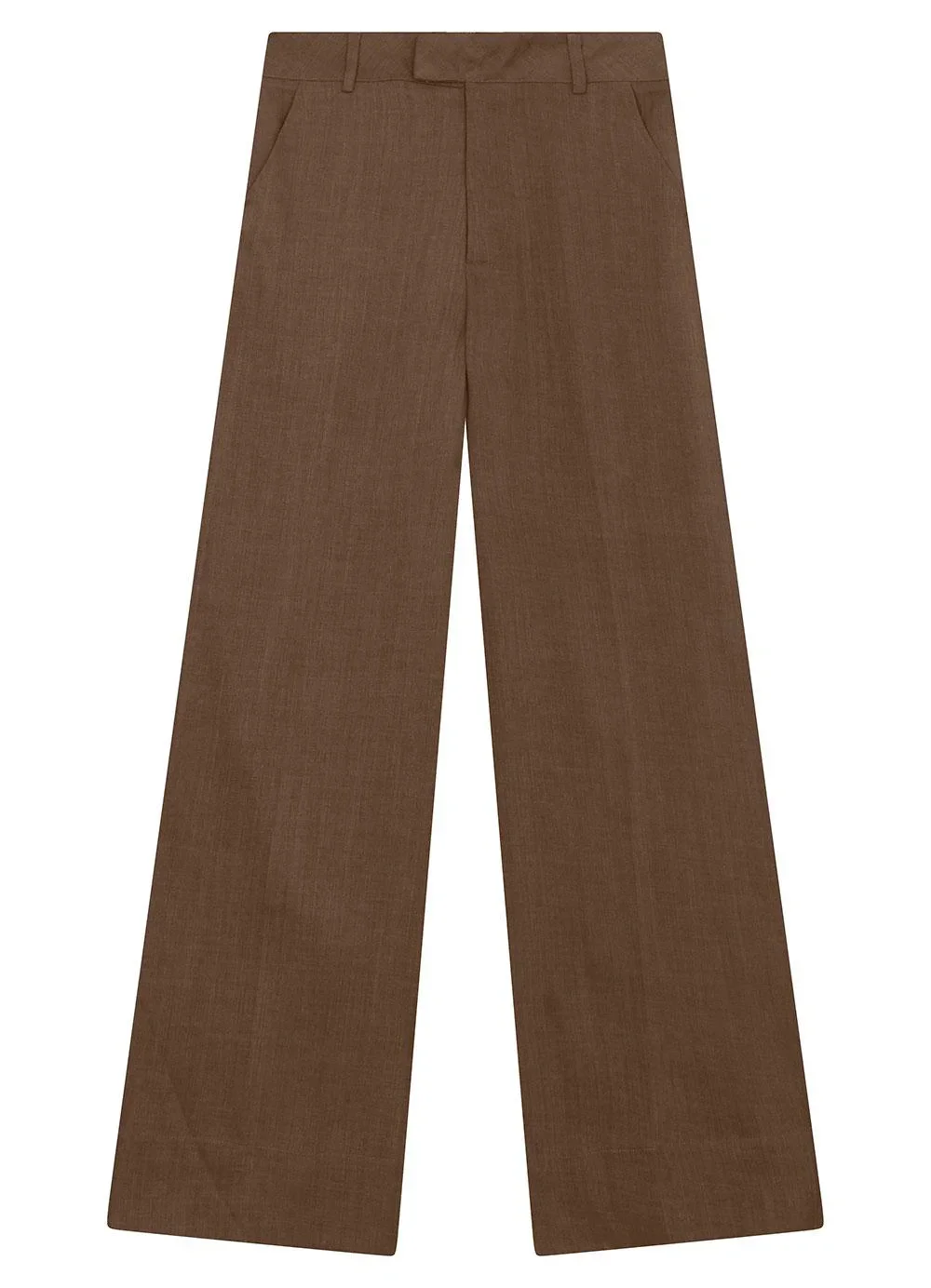 Enfim - Calça Pantalona de Alfaiataria Marrom