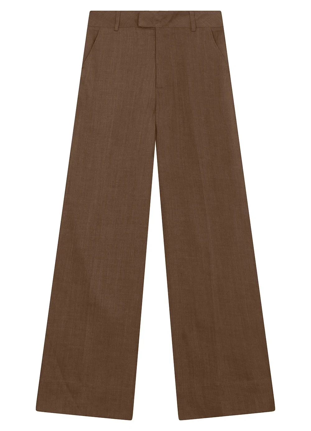Enfim - Calça Pantalona de Alfaiataria Marrom