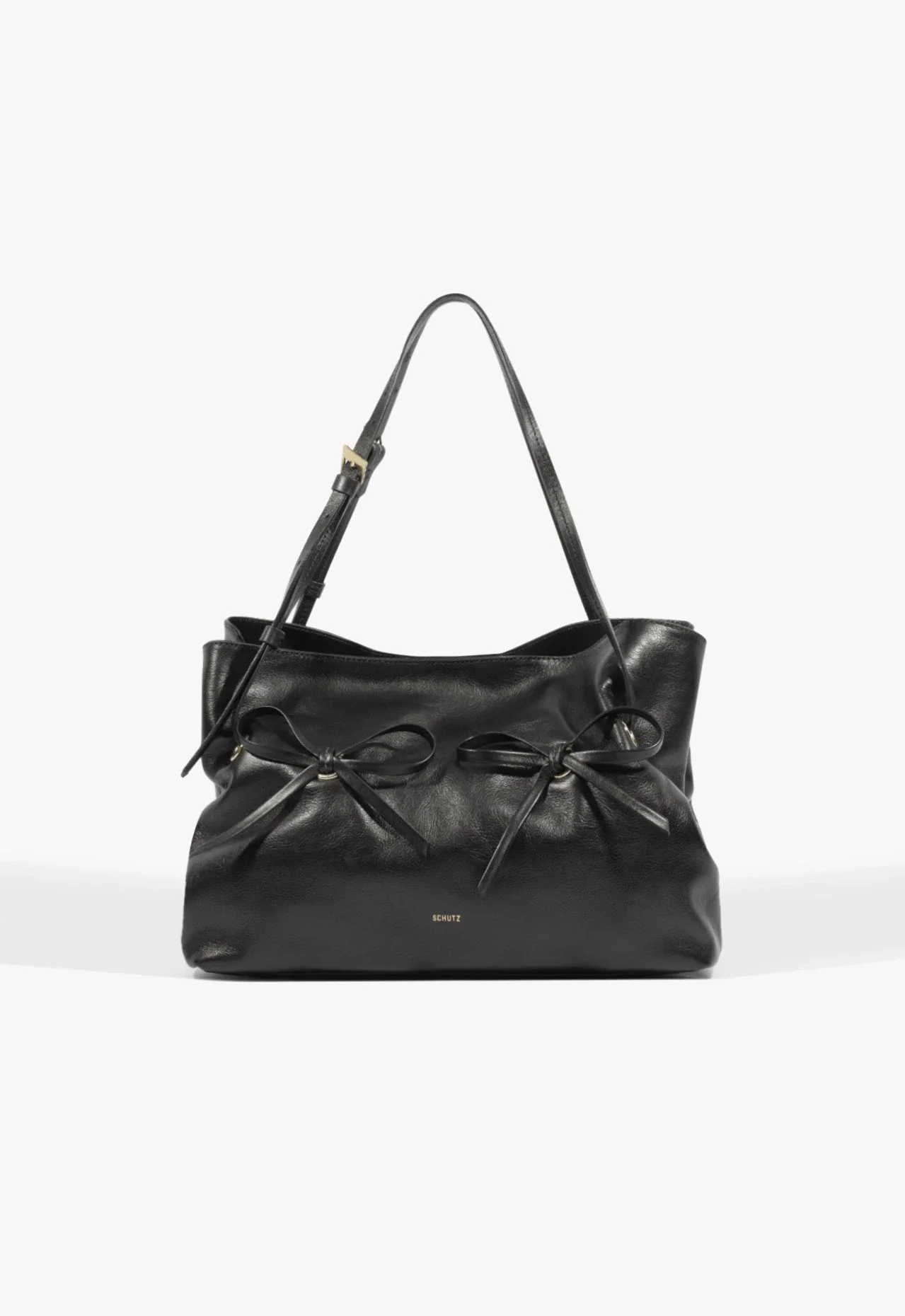 Bolsa Tiracolo Shoulder Blair Média Couro Preta