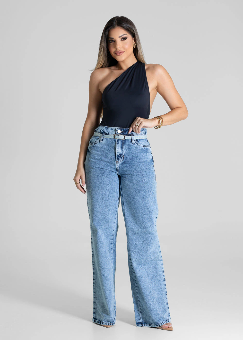 Calça Jeans Sawary Wide Leg - 281147 AZUL